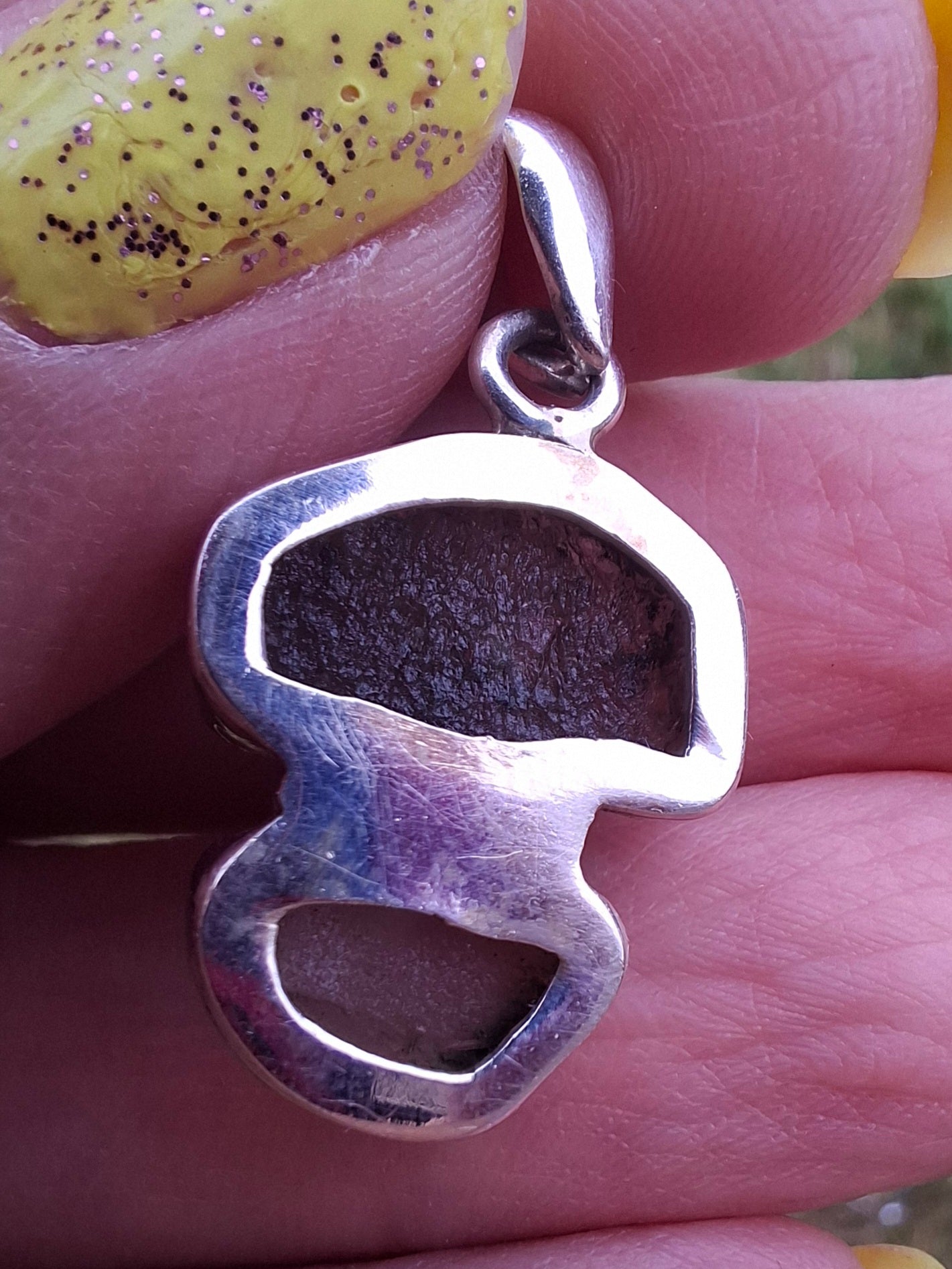 Moldavite & Libyan Desert Glass Pendant, 925 Silver, Tektite (Ref: MLP2)