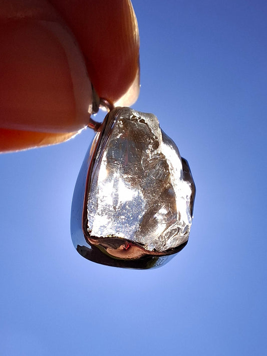 Libyan Desert Glass Pendant, 925 Silver, Tektite (LP103)