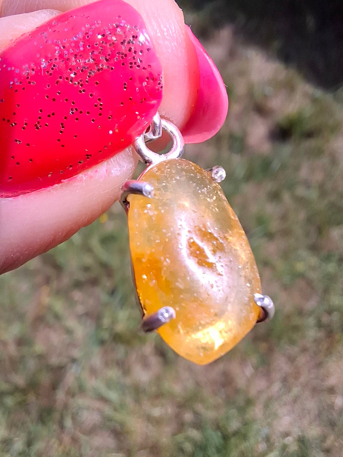 Baltic Amber Pendant, 925 Silver, Fossil (Ref: AP23)