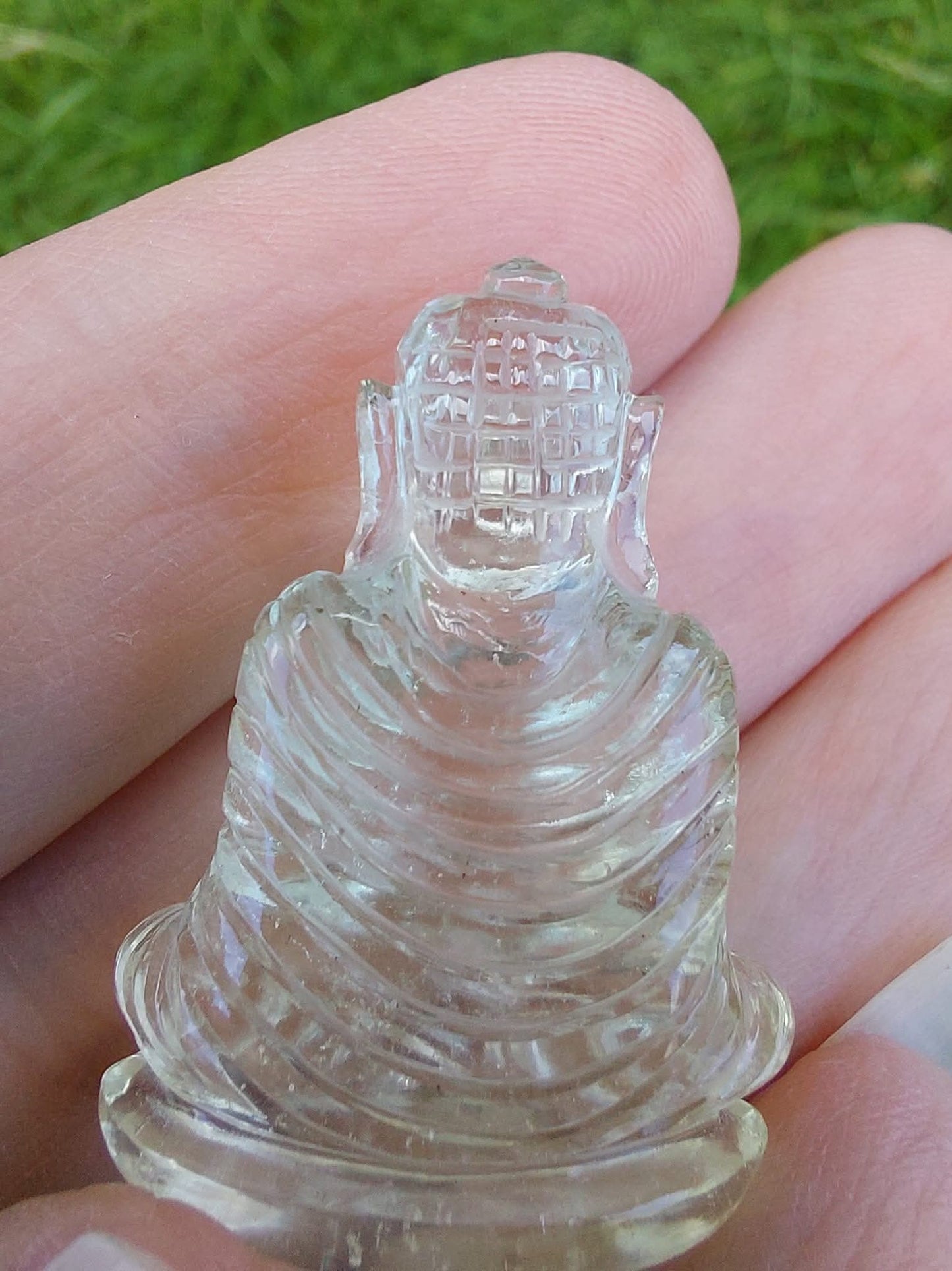 Libyan Desert Glass BUDDHA Carving, 7.56g, Tektite (Ref: LDG B0)