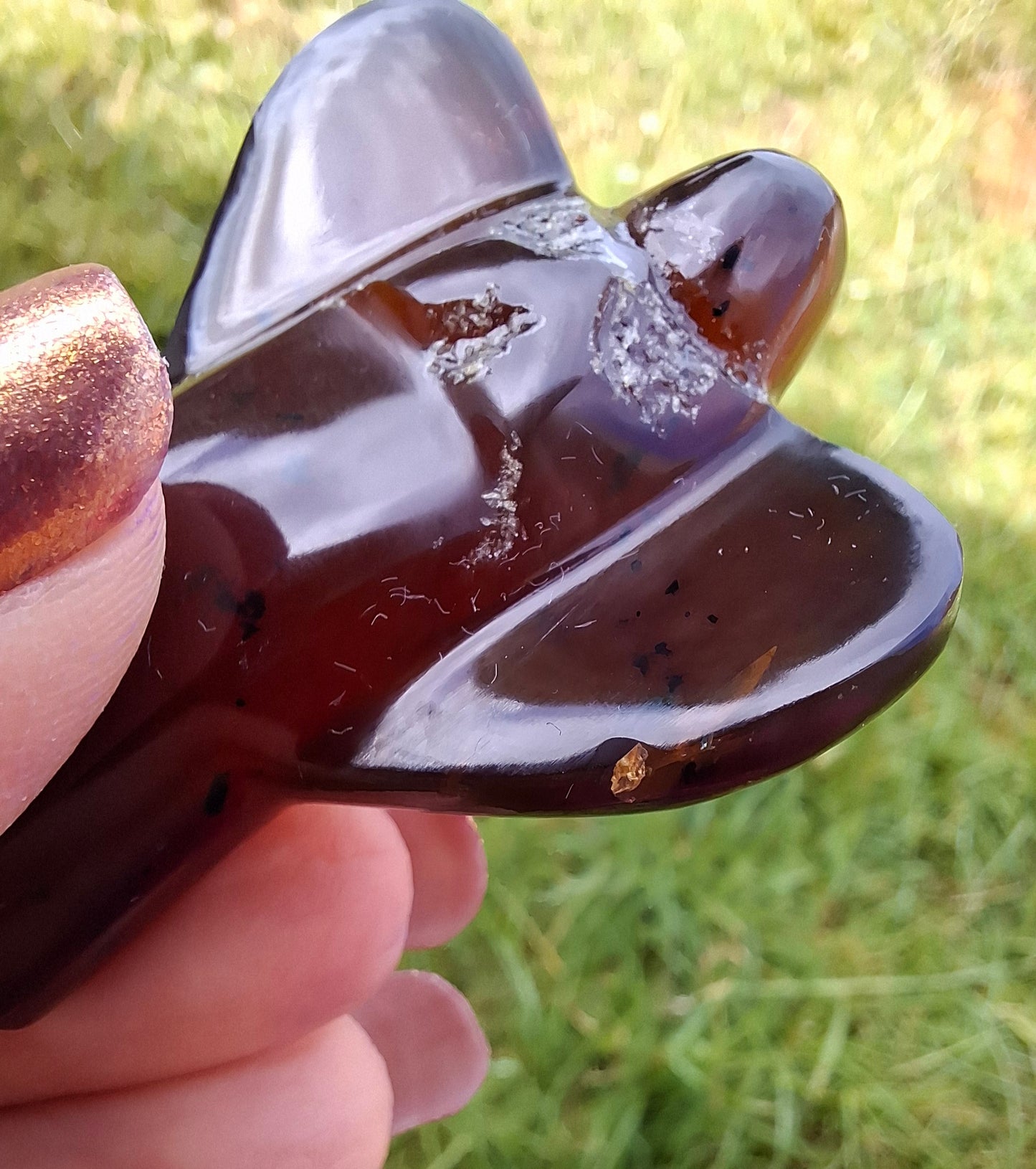 Red Amber Angel, 13.66g, Carving, Fossil (Ref: AA10)
