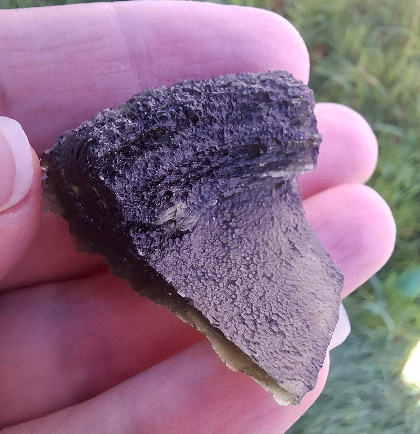 Moldavite Piece, SLAVCE, 13.52g, Tektite (Ref: 1178)
