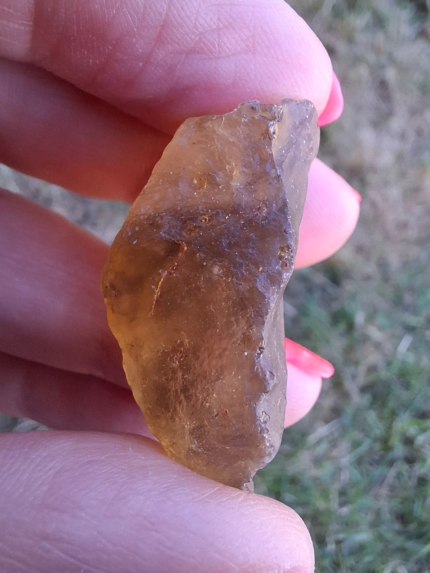 Libyan Desert Glass (darker) Piece, 11.69g, Tektite (Ref: L1366)