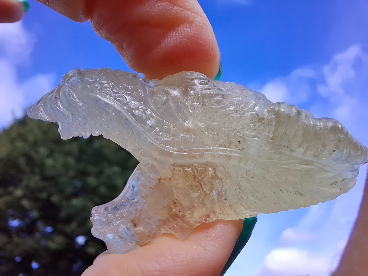 Libyan Desert Glass DRAGON HEAD carving, 22.42g, Tektite (Ref: Dragon 2)