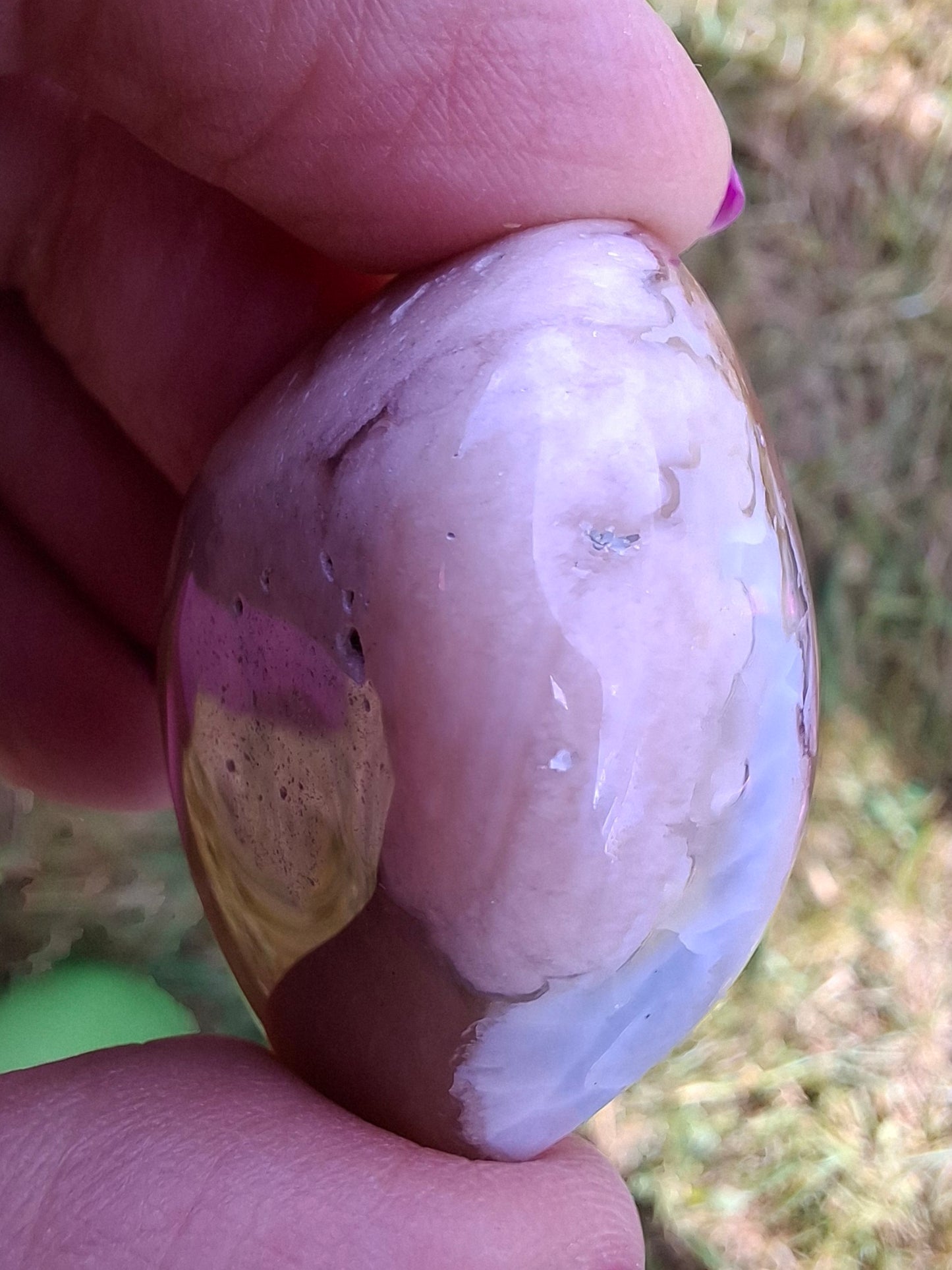Flower Agate, Tumble Stone, Crystal (Ref: T75)