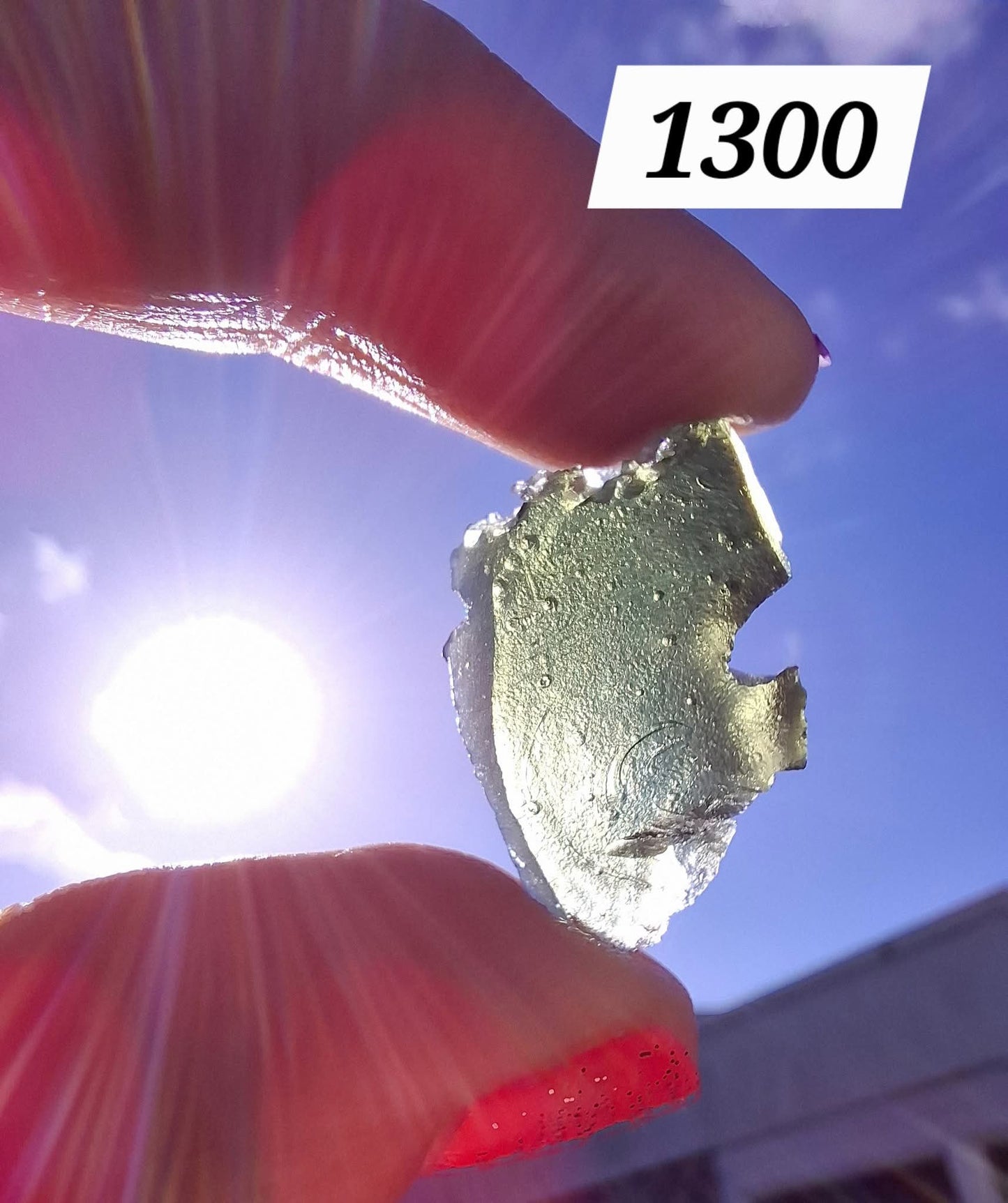 Moldavite Piece, 2.79g, Tektite (Ref: 1300)
