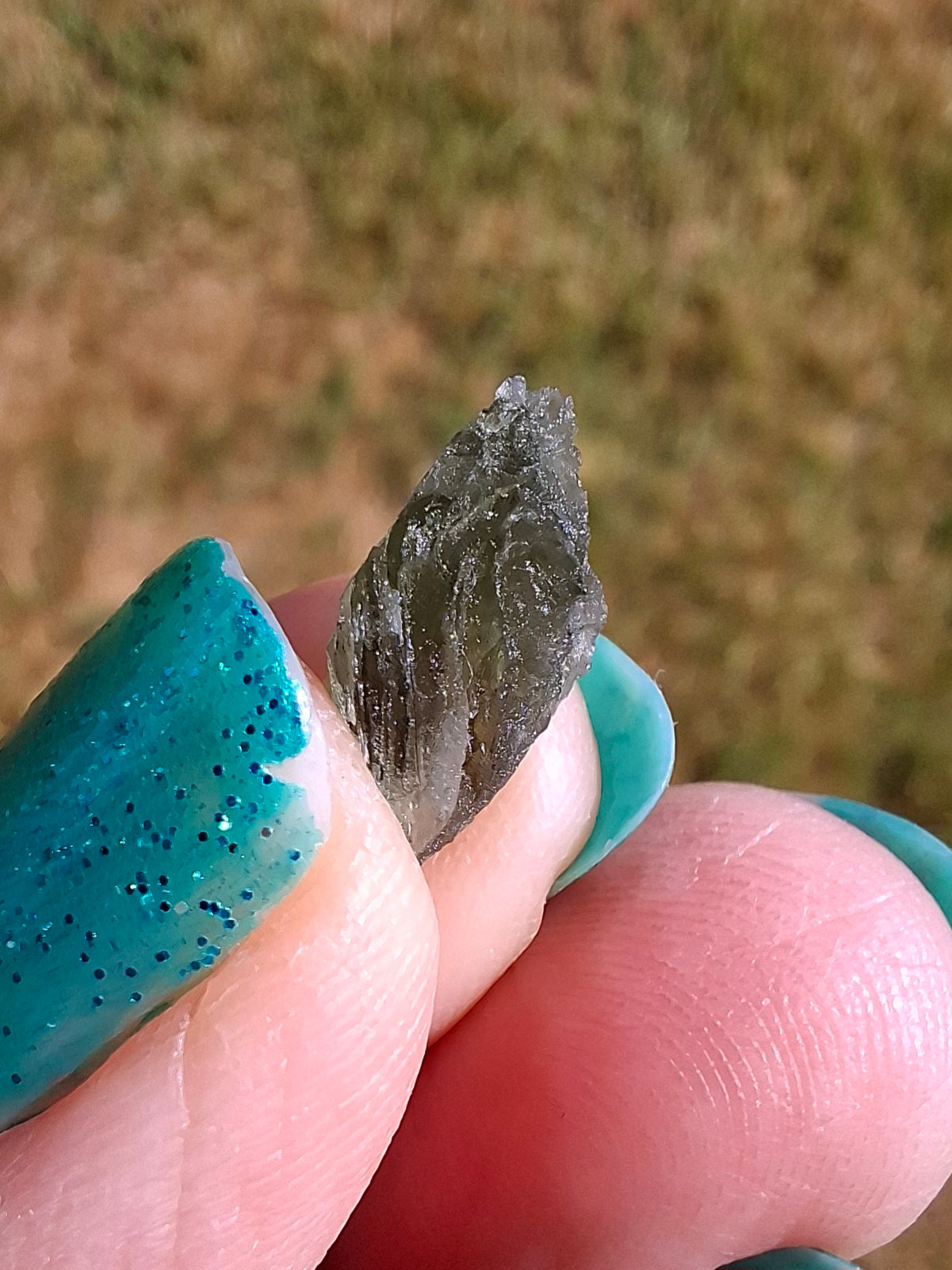 Moldavite Piece, 0.74g, Tektite (Ref: 1417)