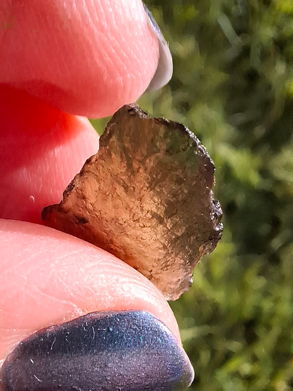Moldavite Piece, 0.74g, Tektite (Ref: 1378)
