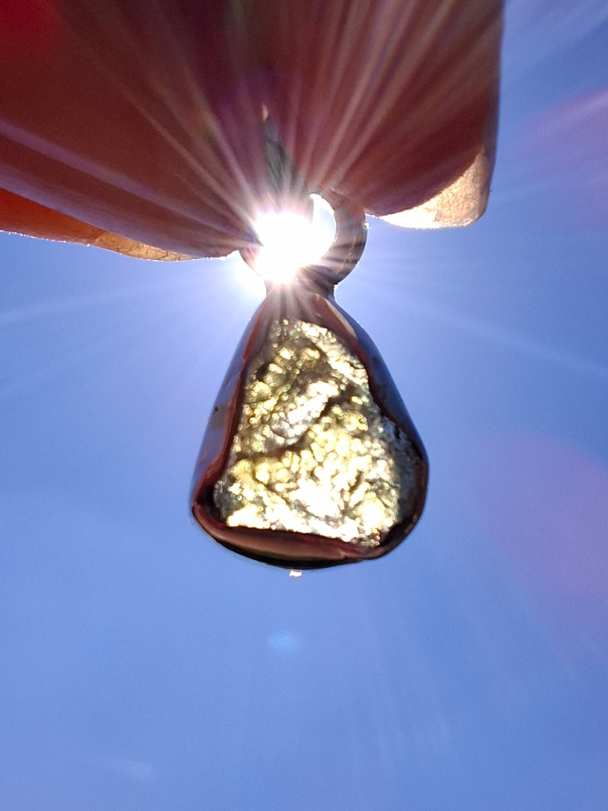Moldavite Pendant, 925 Silver, Tektite (Ref: P37)
