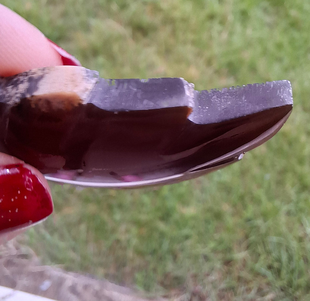 Red Amber Leaf Carving, 7.03g, Fossil (Ref: Leaf11)