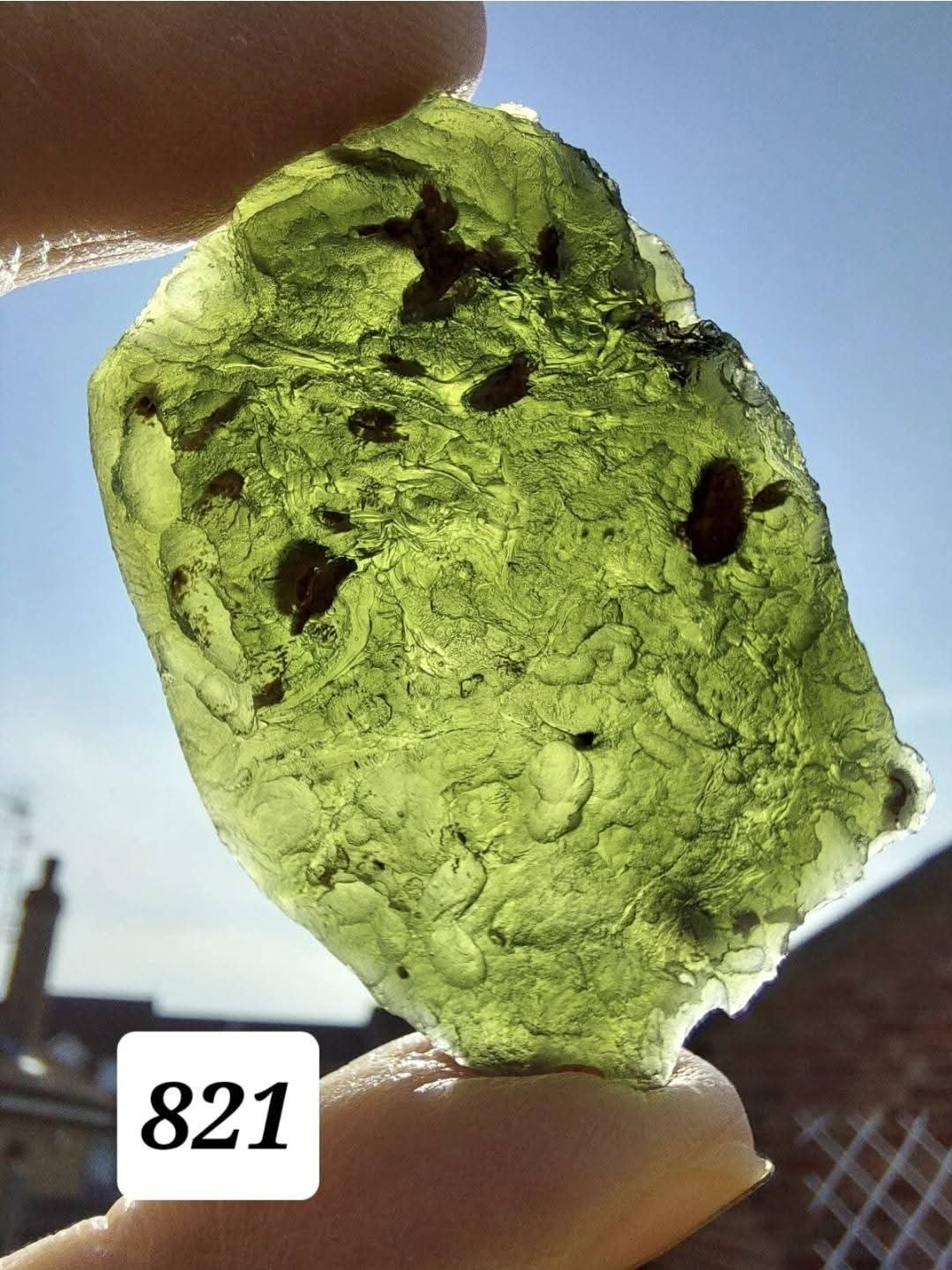 Moldavite Piece, VELVET HURKA, 24.48g, Tektite (Ref: 829)
