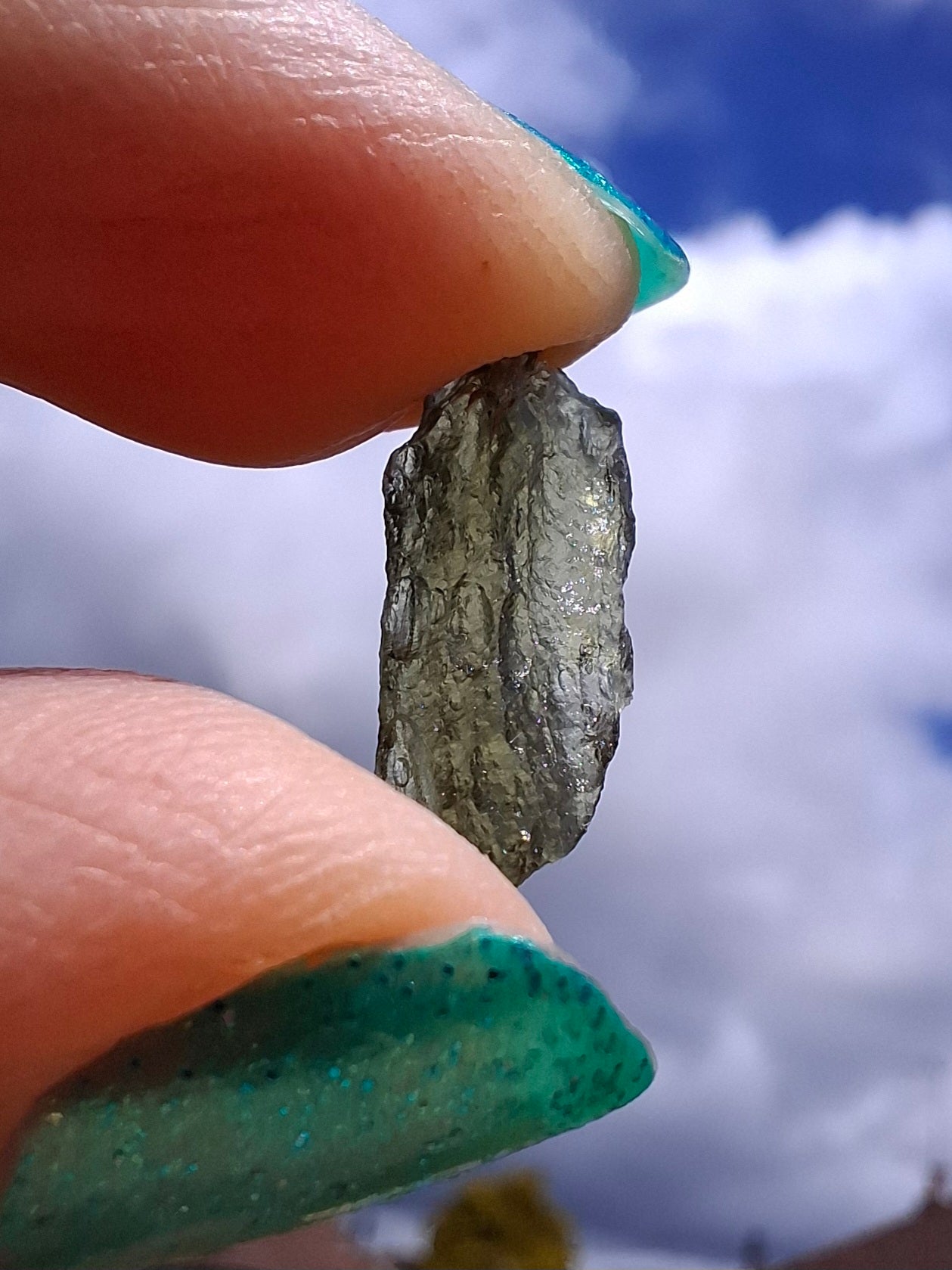 Moldavite Piece, 0.44g, Tektite (Ref: 1420)