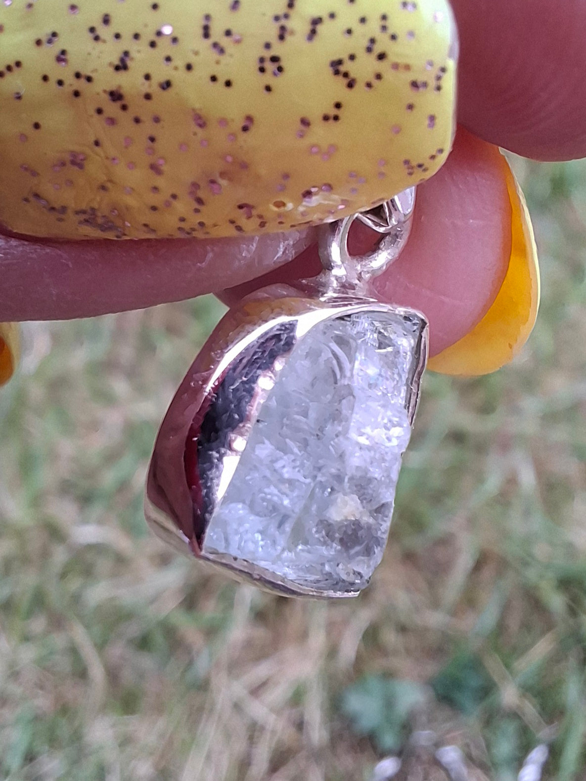 Aquamarine Pendant, 925 Silver, Crystal (Ref: AQ19)