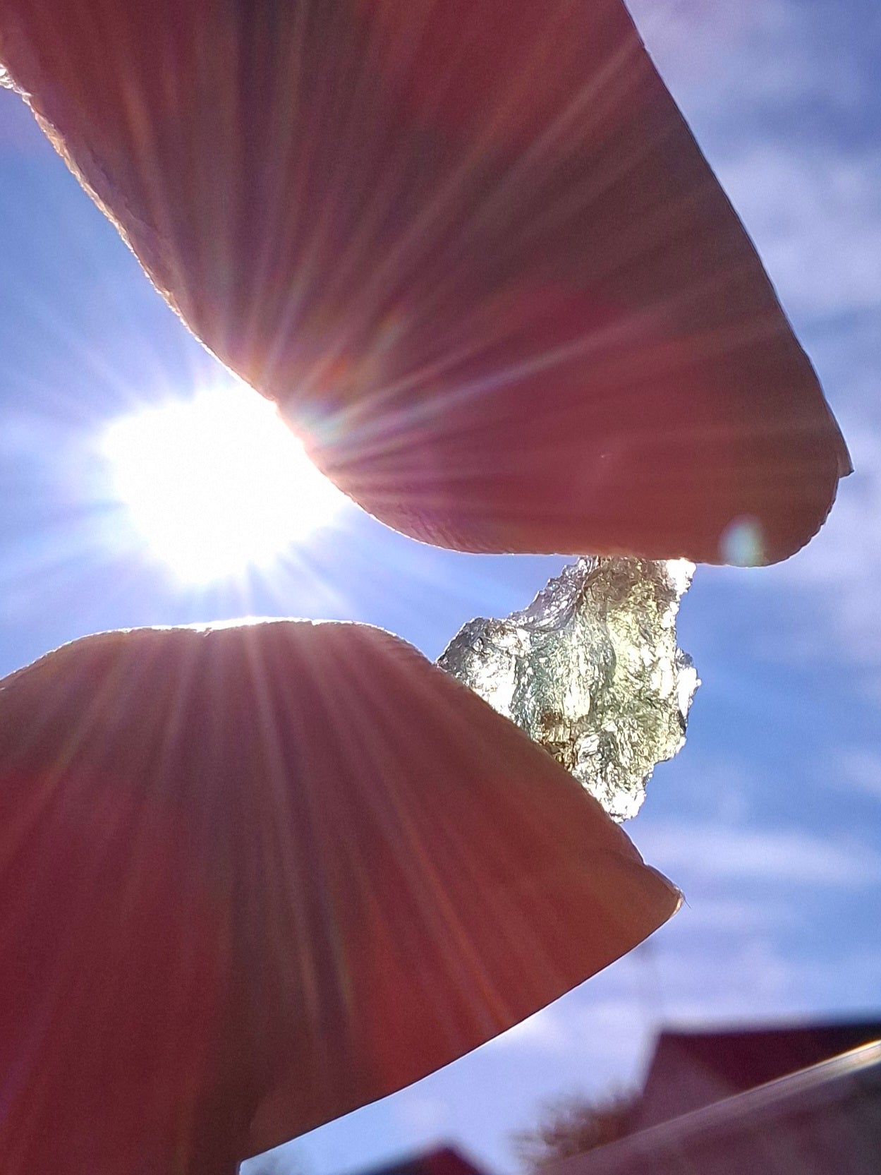 Moldavite chip Bundle, 1g, 4 pcs, Tektite (MB47)