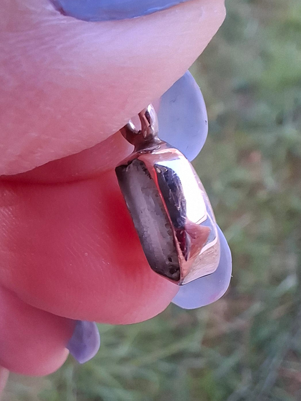 Moldavite Pendant, 925 Silver, Tektite (Ref: P80)