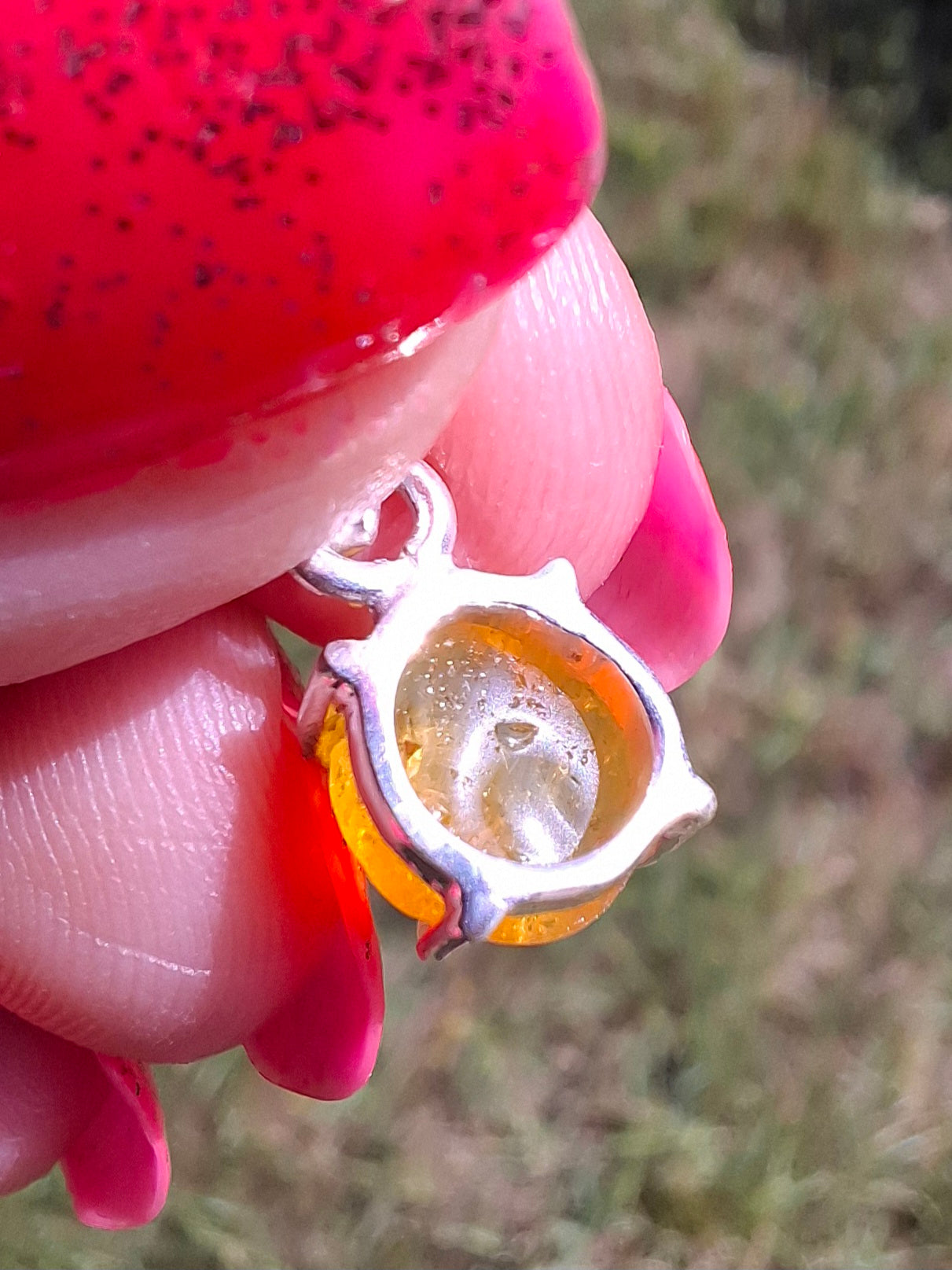 Baltic Amber Pendant, 925 Silver, Fossil (Ref: Ap15)