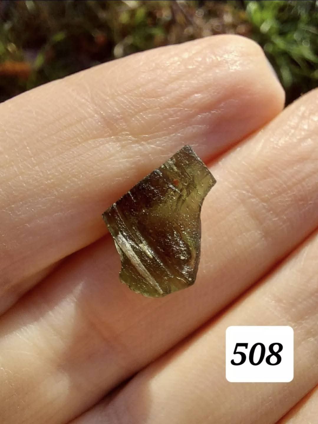 Moldavite Piece, 0.72g, Tektite (Ref: 508)