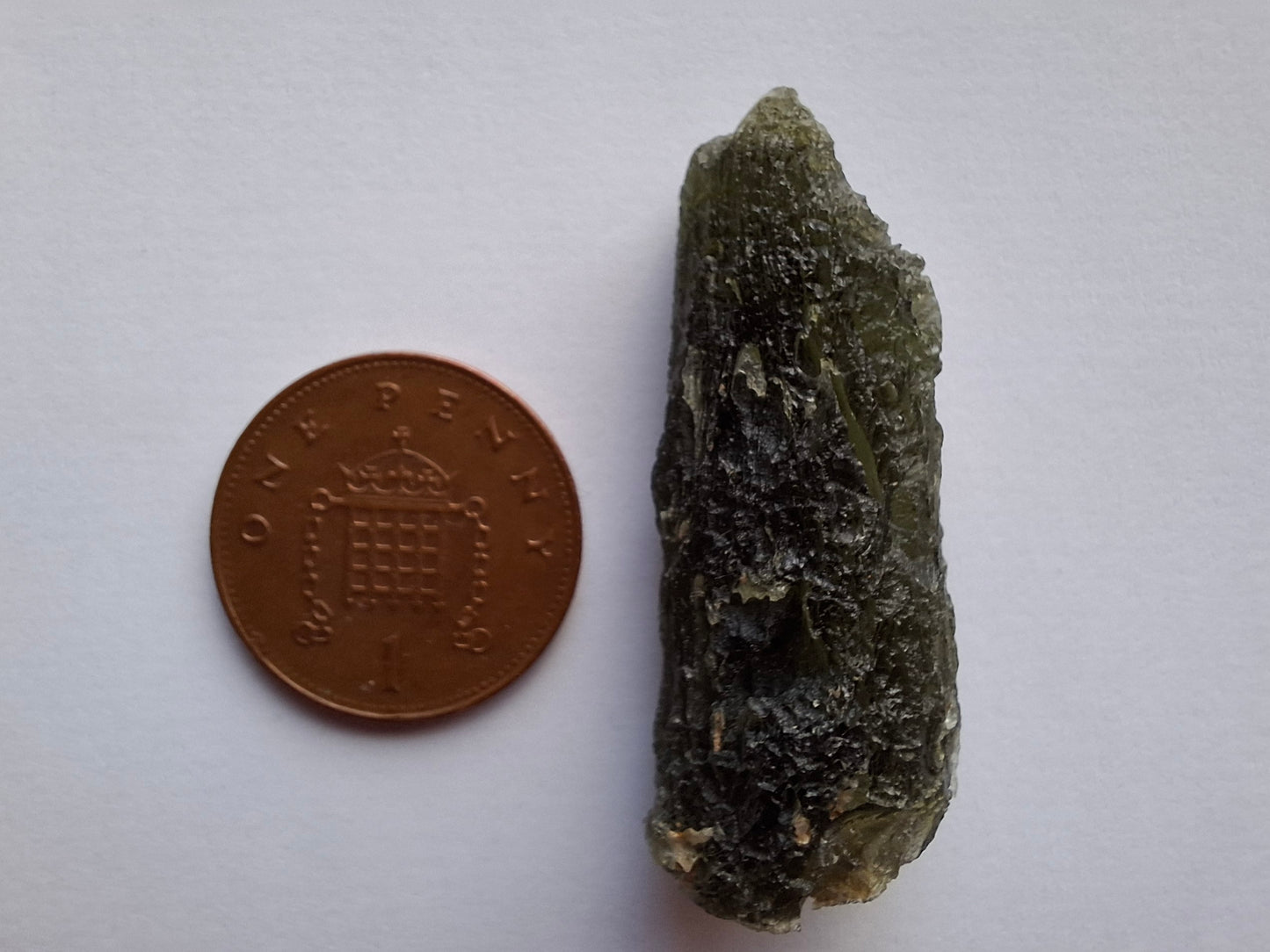 Moldavite Piece, NESMEN, 8.47g, Tektite (Ref: 1372)