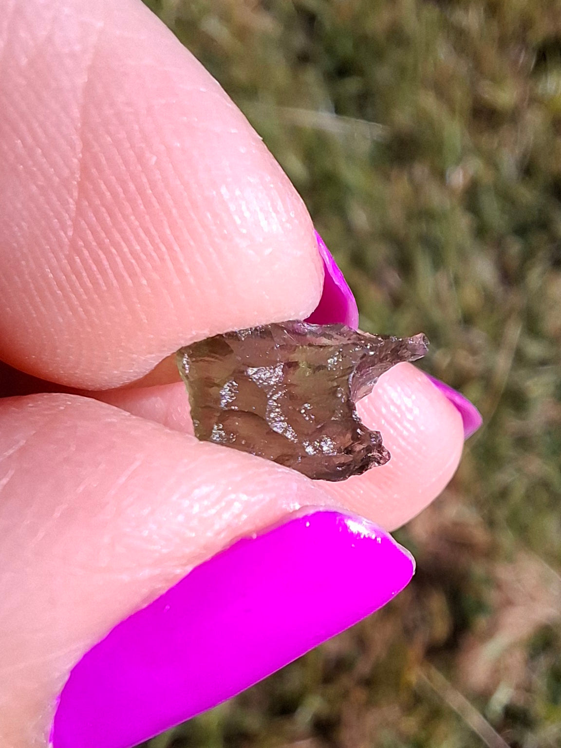 Moldavite small Piece, 0.40g, Tektite (Ref: 1458)