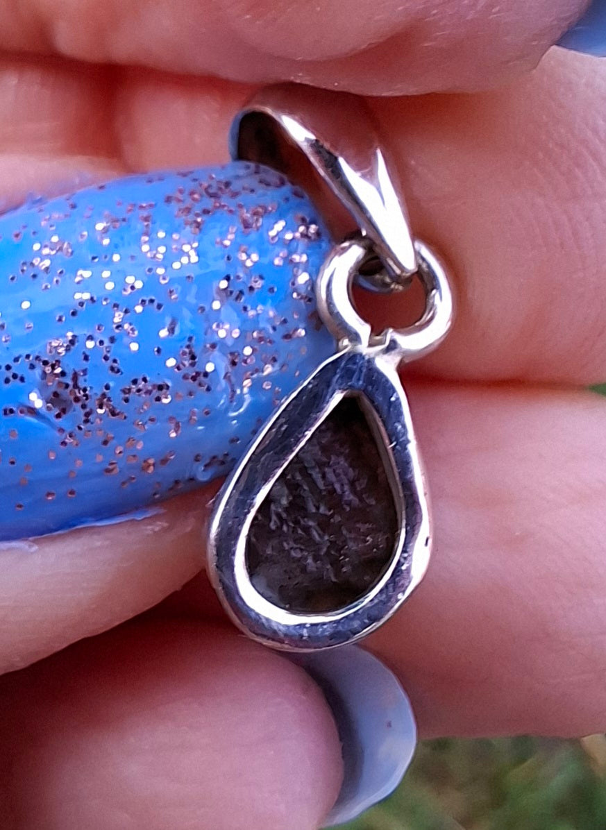 Moldavite Pendant, 925 Silver, Tektite (Ref: P62)