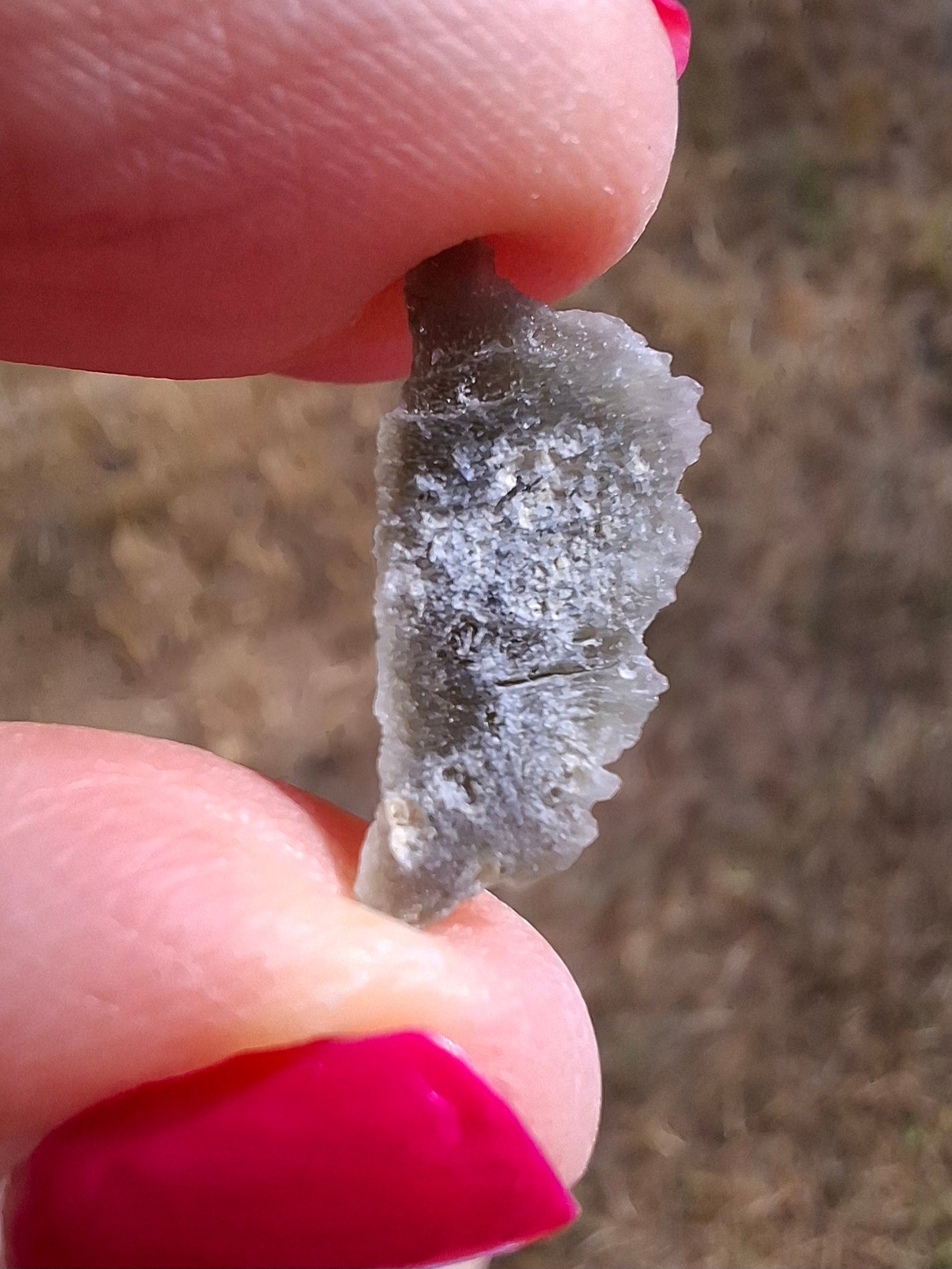 Moldavite Piece, SNOWFLAKE, FROSTED, BRUSNA, Tektite (Ref: 1491)