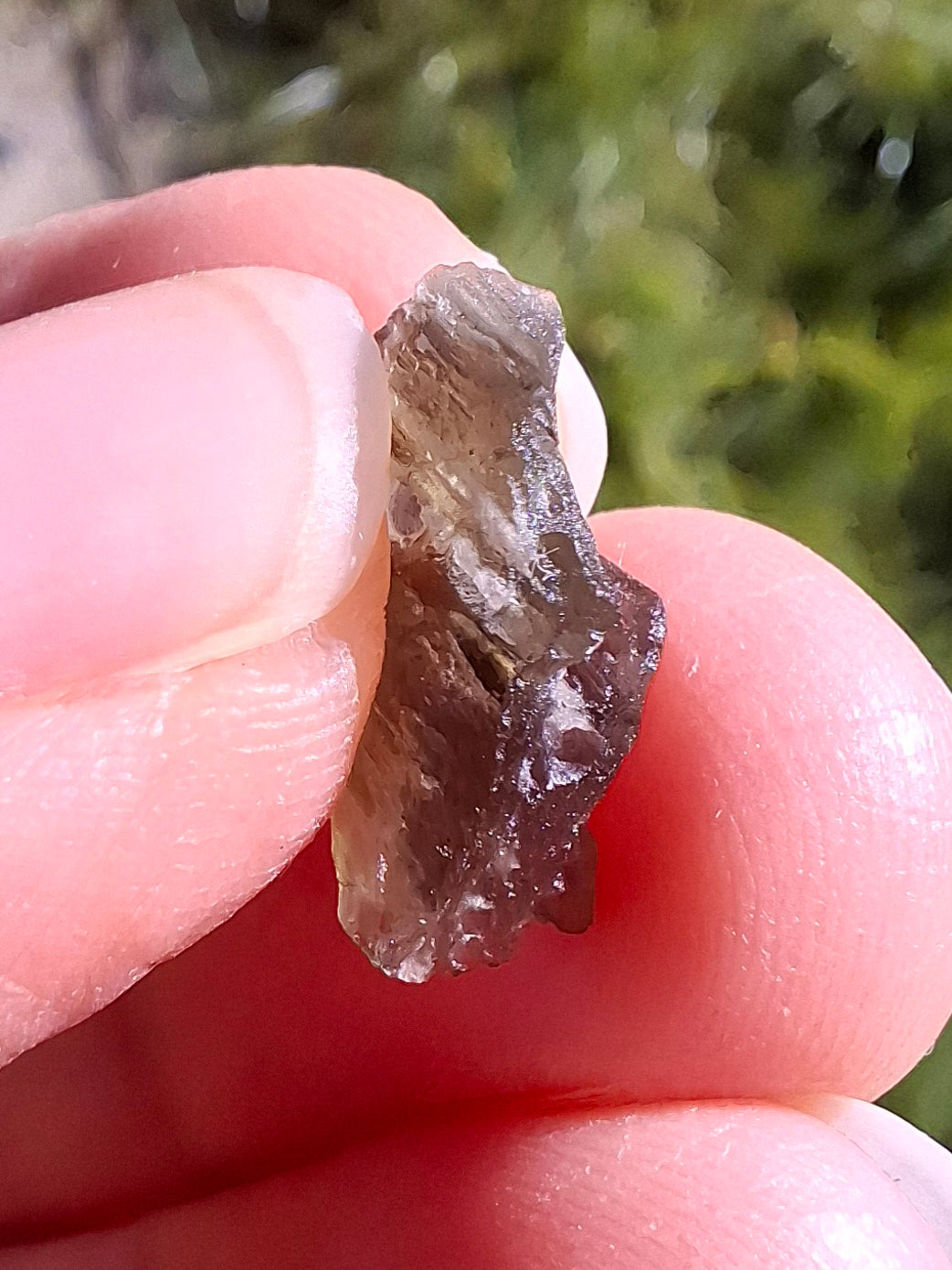 DRILLED, Moldavite Piece, 0.80g, Tektite (Ref: D24)