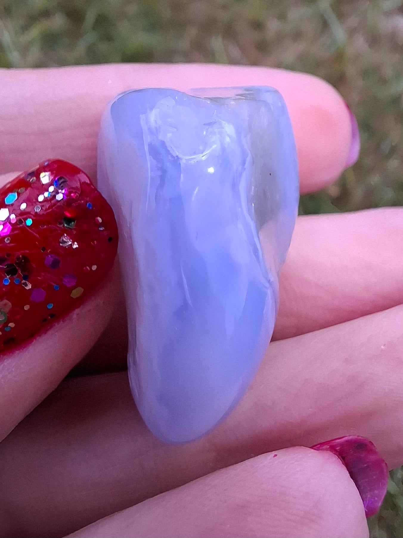 Blue Lace Agate, Tumble Stone, Crystal (Ref: T139)