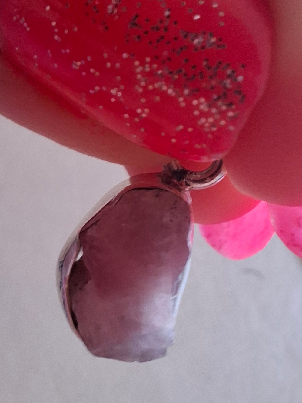 Pink Tourmaline Pendant, 925 Silver, Crystal (Ref: PT71)
