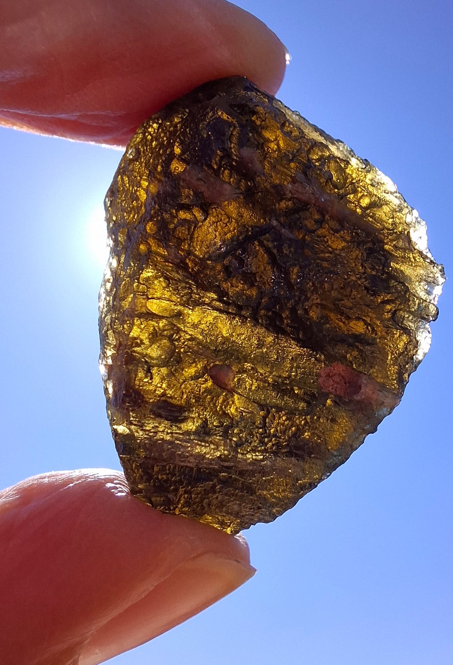Moldavite Piece, JAKULE, 11.41g, Tektite (Ref: 1176)