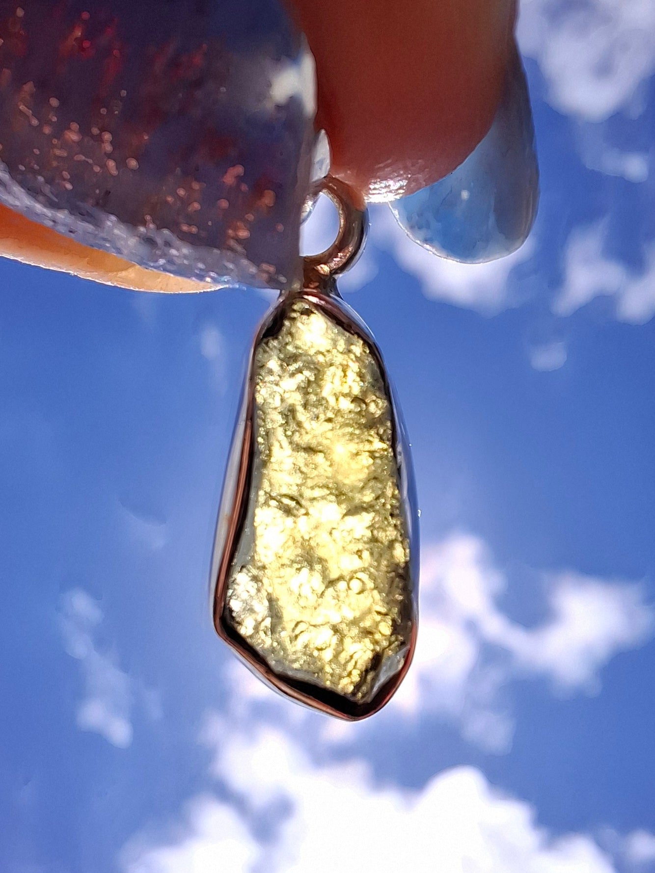 Moldavite Pendant, 925 Silver, Tektite (Ref: P79)