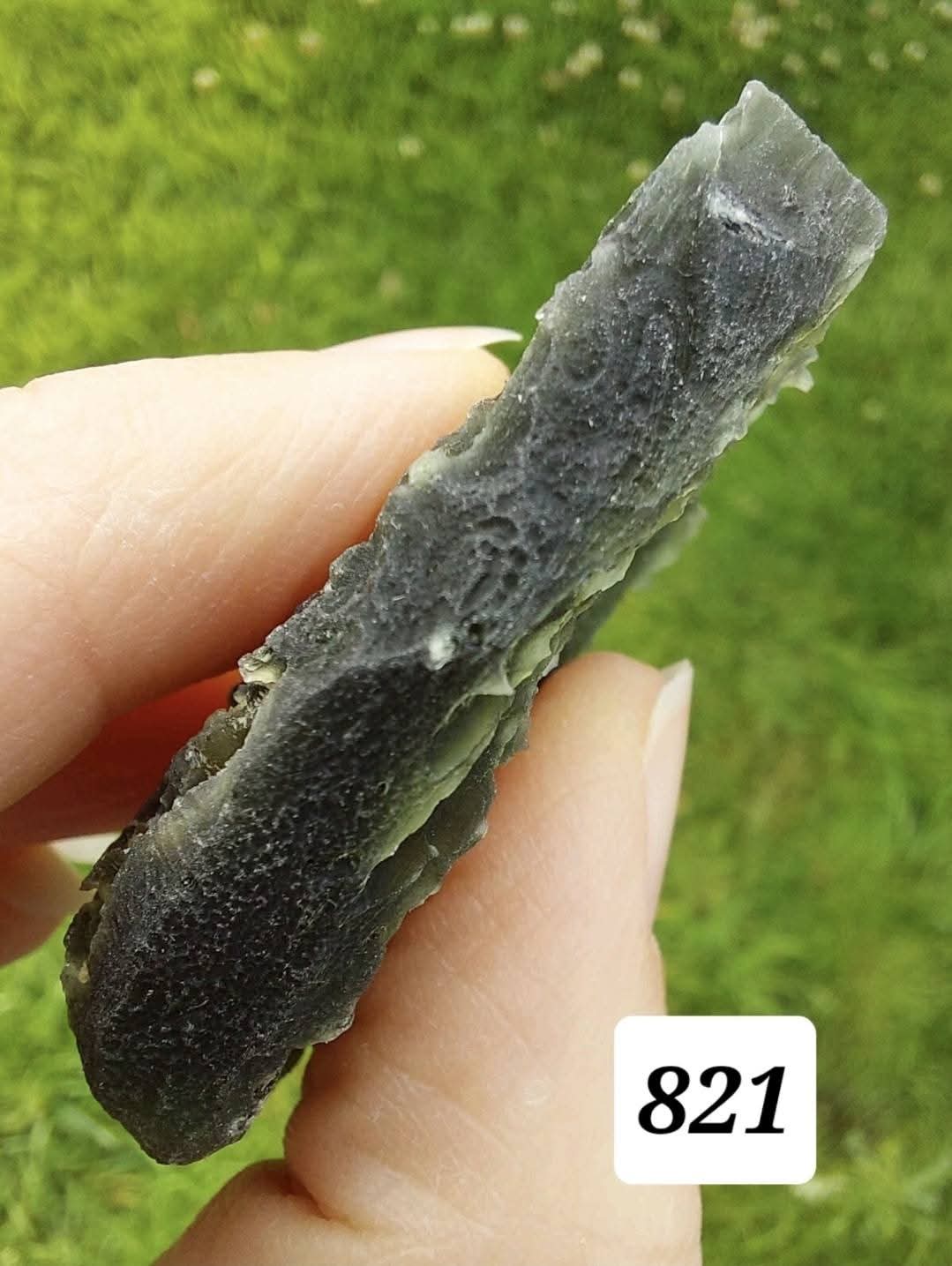 Moldavite Piece, VELVET HURKA, 24.48g, Tektite (Ref: 829)
