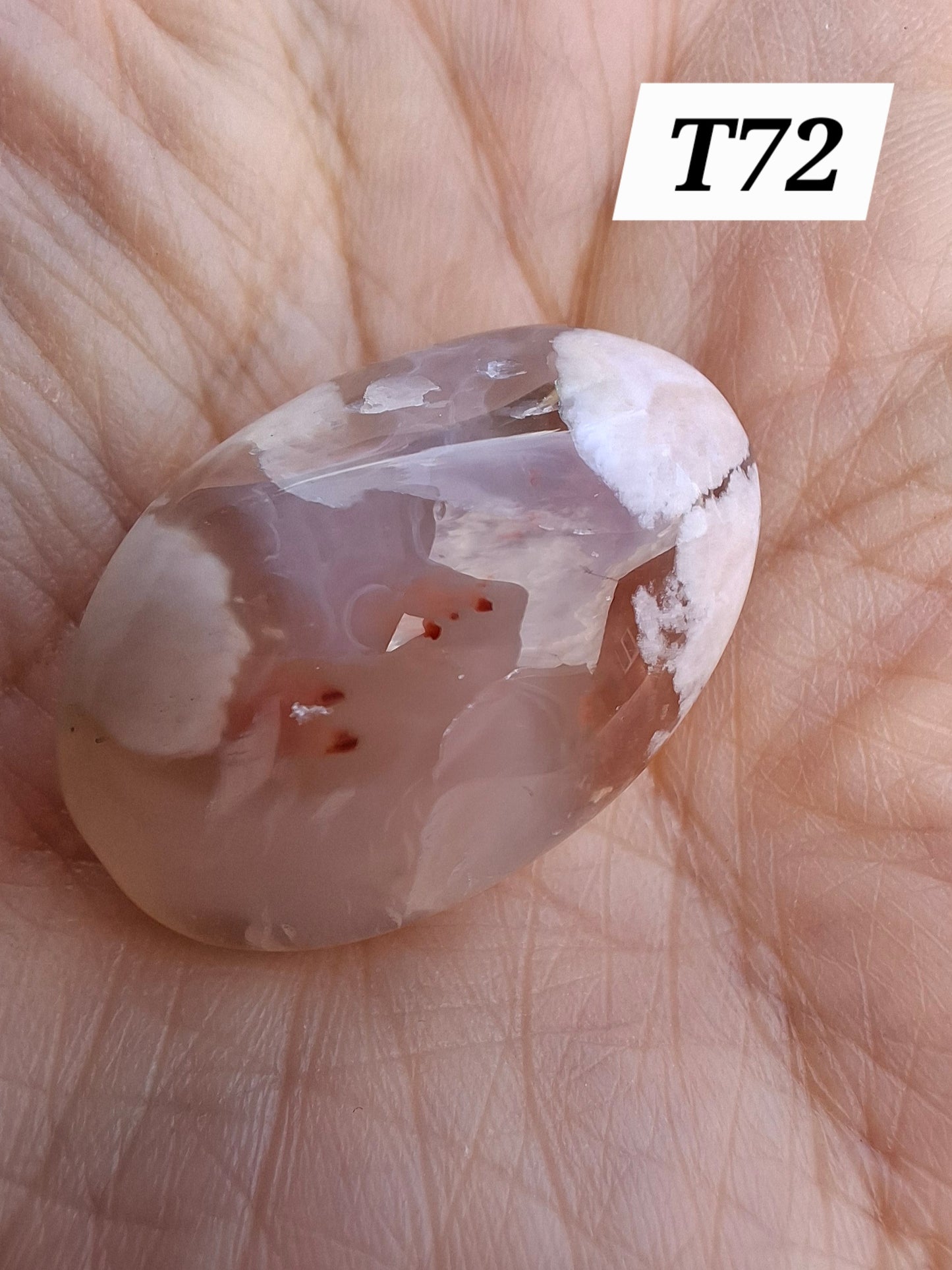 Flower Agate, Tumble Stone, Crystal (Ref: T72)