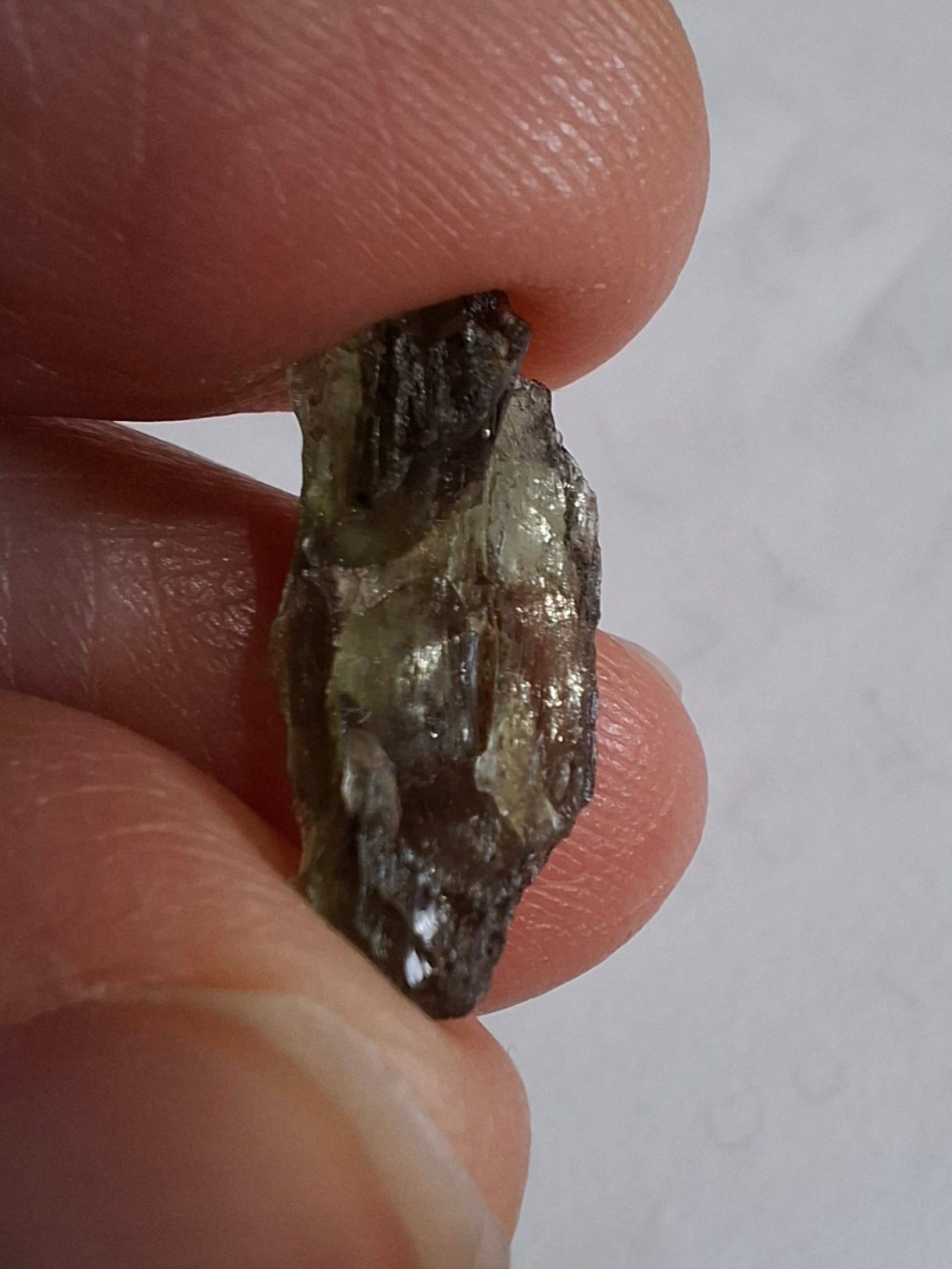 Moldavite Piece, 0.70g, Tektite (Ref: E214)