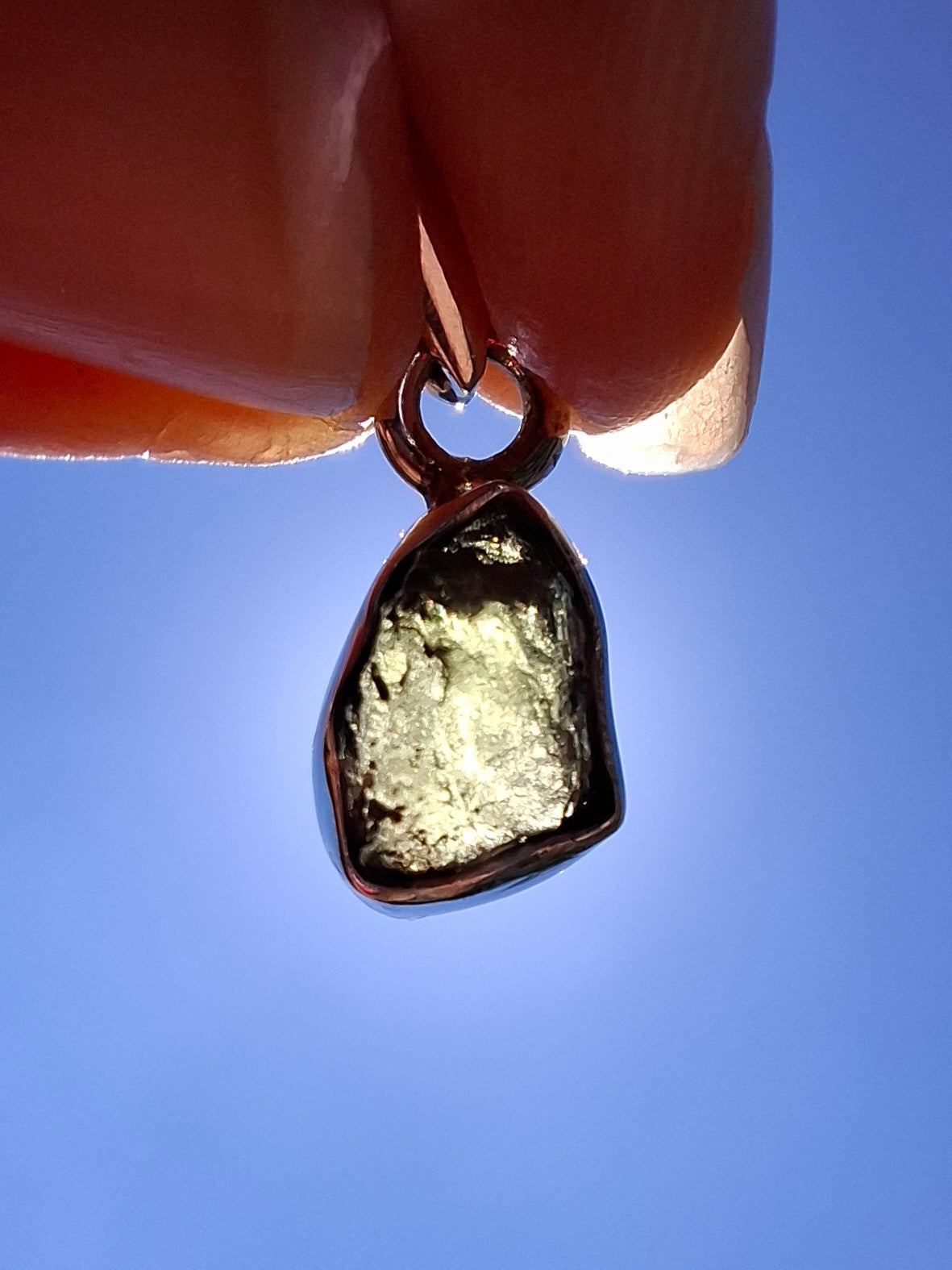 Moldavite Piece, 925 Silver, Tektite (Ref: P54)