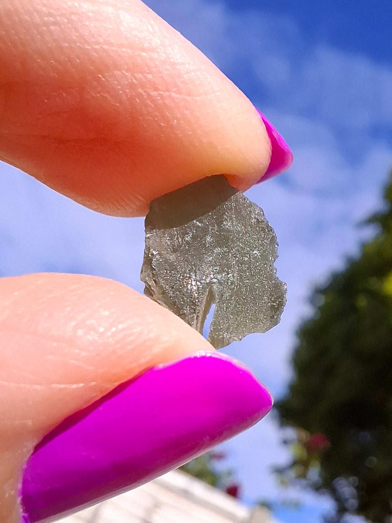 Moldavite Piece, 0.87g, Tektite (Ref: 1453)