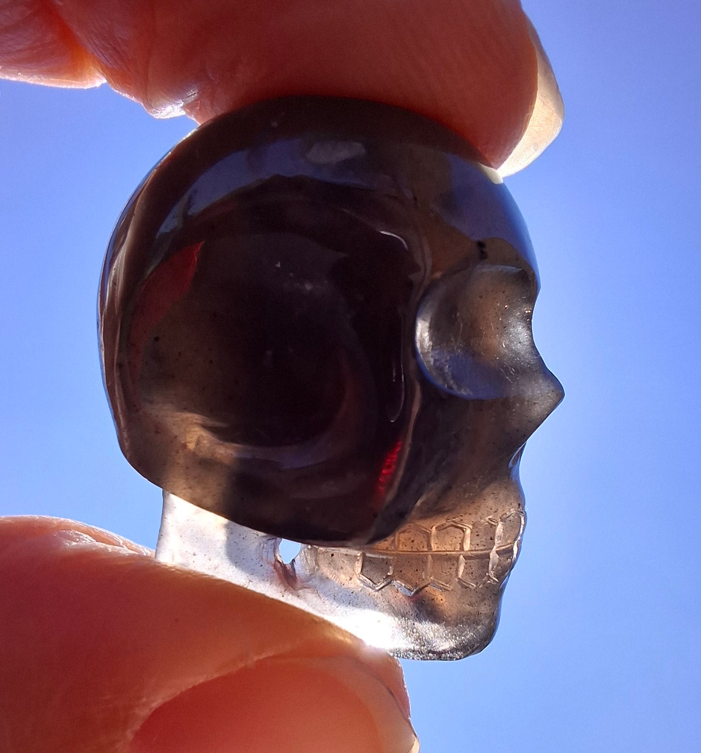 Agni Manitite SKULL Carving, 13.06g, Crystal (Ref: Ag S3)