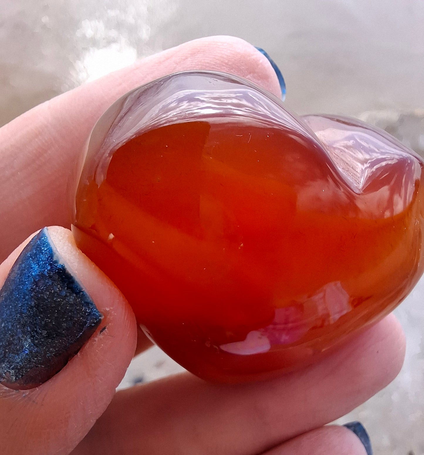 Druzy Carnelian Heart, Crystal (Ref: DCH1)