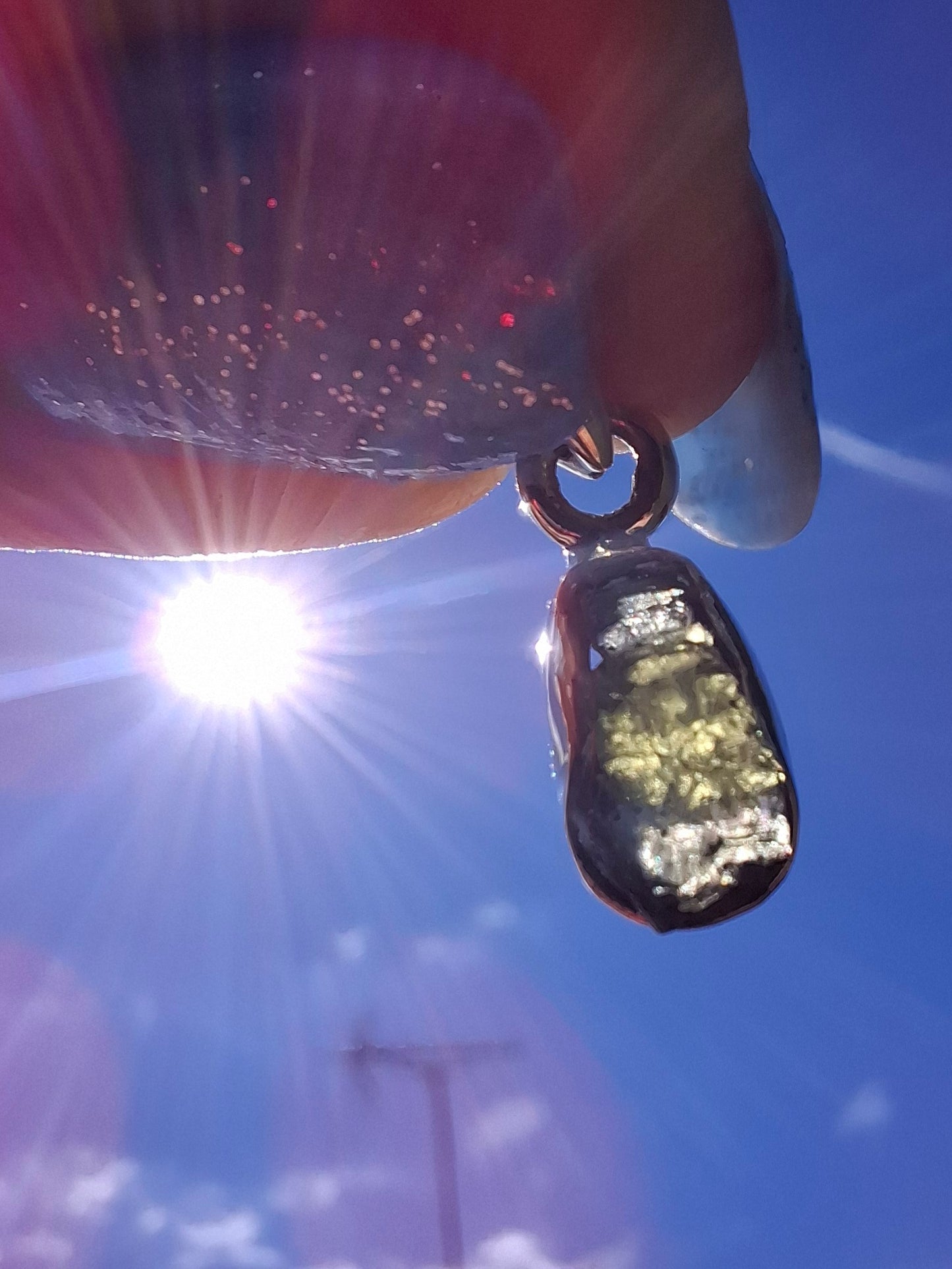 Moldavite Pendant, 925 Silver, Tektite (Ref: P89)