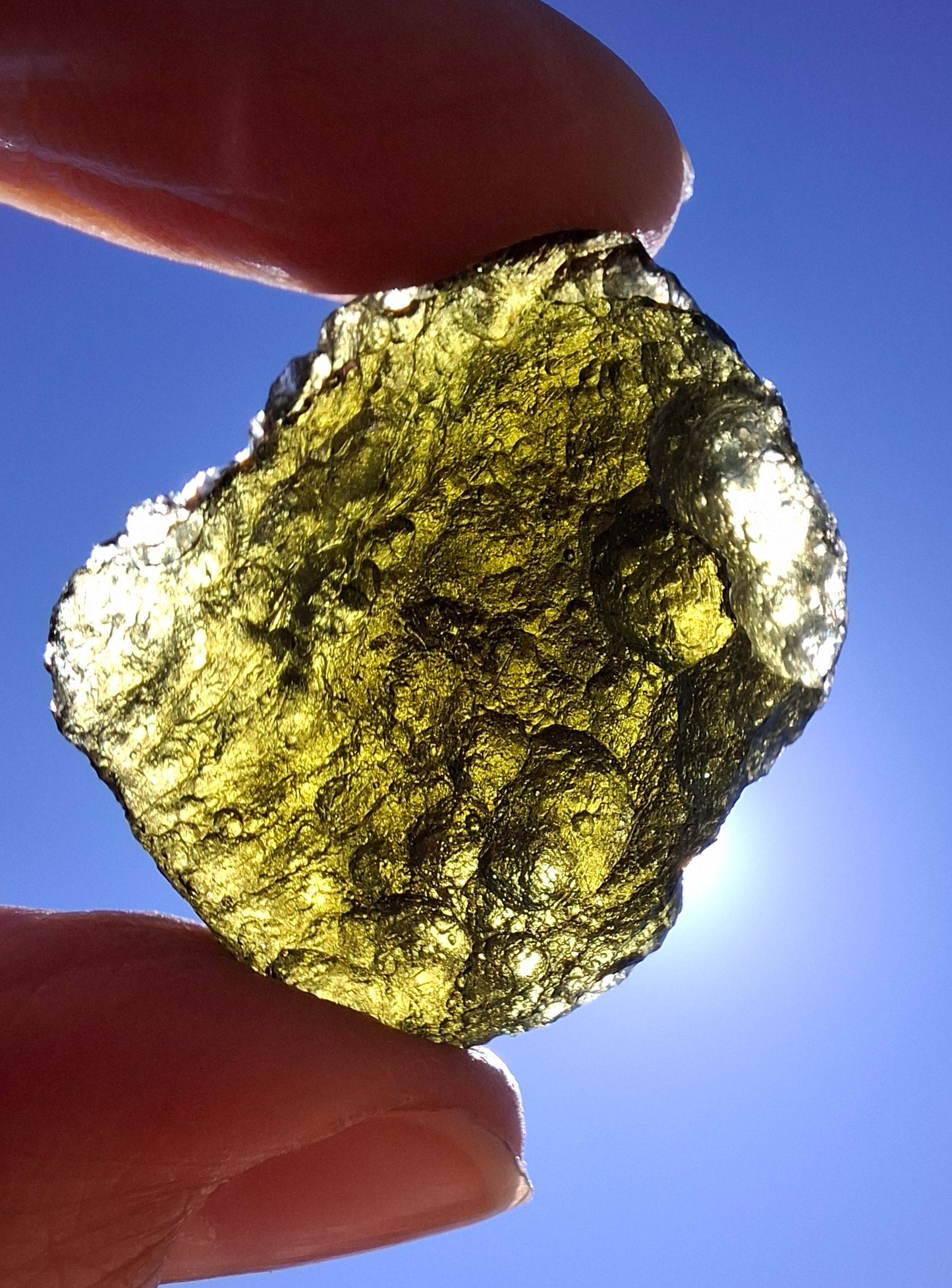 Moldavite Piece, CHLUM, 14.24g, Tektite (Ref: 1181)
