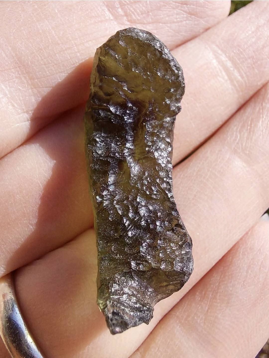 Moldavite Piece, NESMEN, 5.24g, Tektite (Ref: 1049)