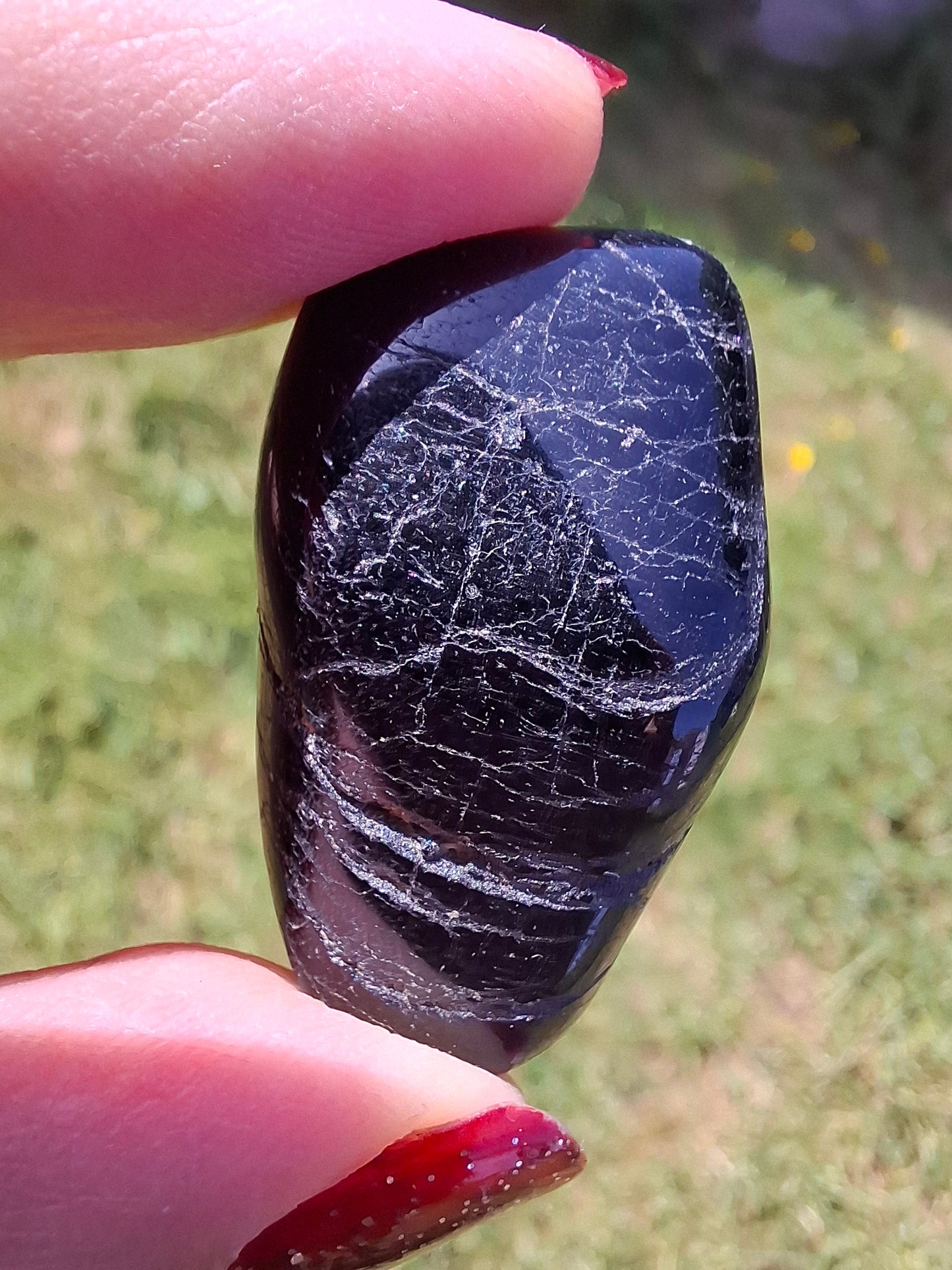 Black Tourmaline, Tumble Stone, Crystal (Ref: T216)