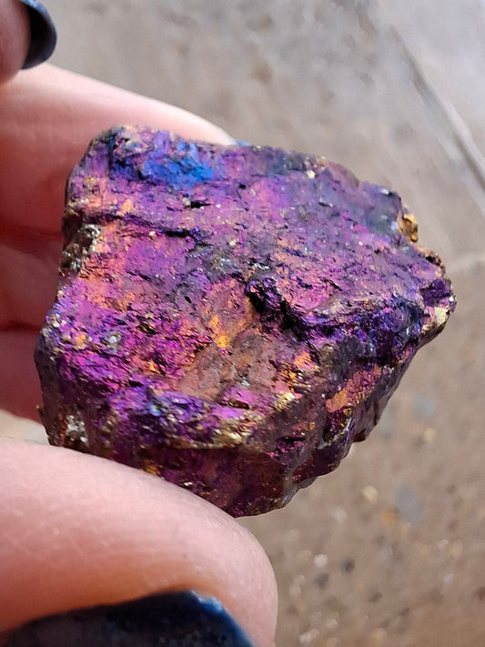 Natural Peacock Ore/Chalcopyrite, Crystal (Ref: NPO1)