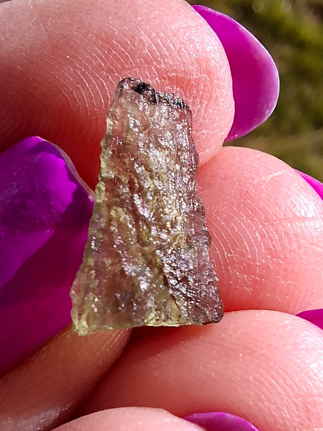 Moldavite small Piece, 0.39g. Tektite (Ref: 1430)