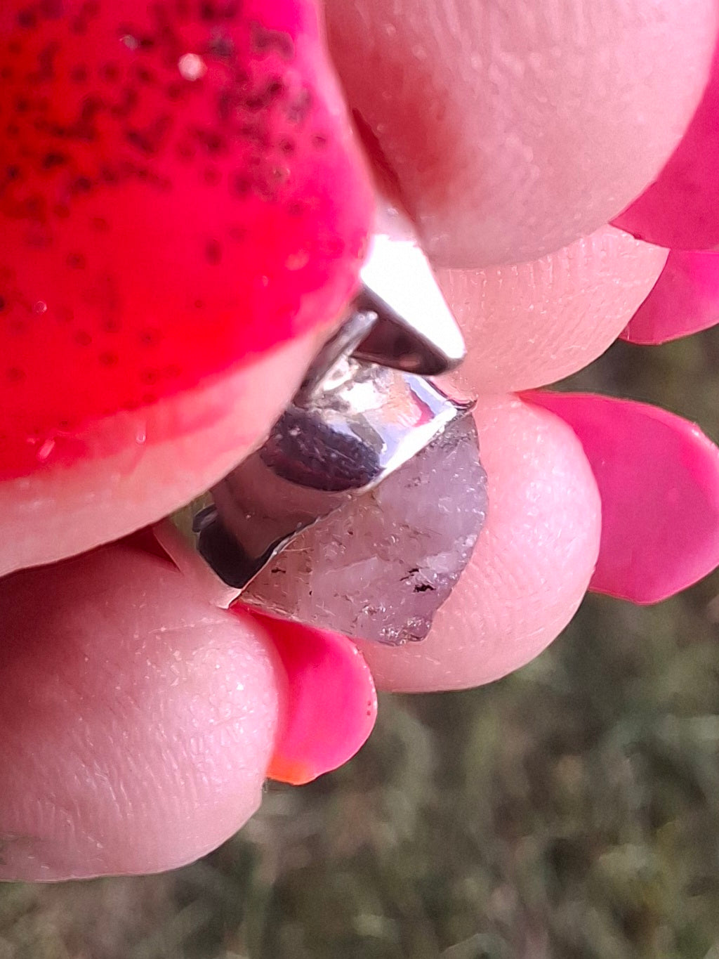 Pink Tourmaline Pendant, 925 Silver, Crystal (Ref: PT90)