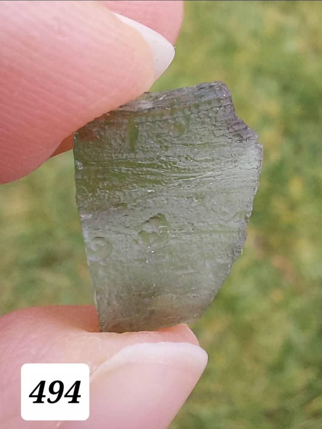 Moldavite Piece, 0.94g, Tektite (Ref: 494)