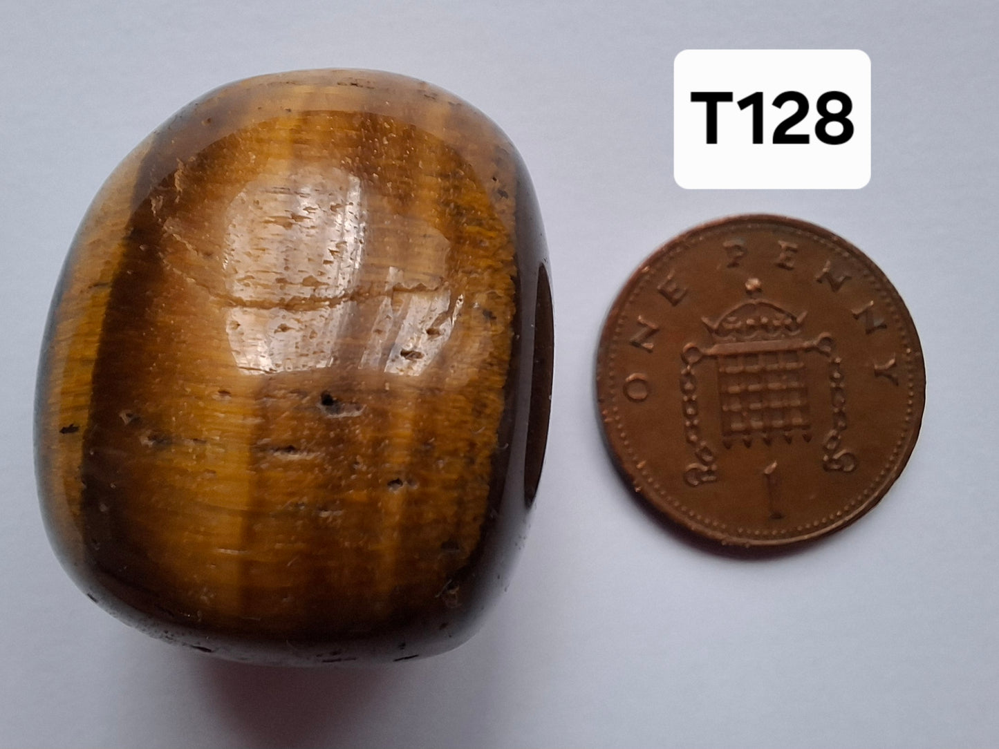 Tigers Eye, Tumble Stone, Crystal (Ref: T128)