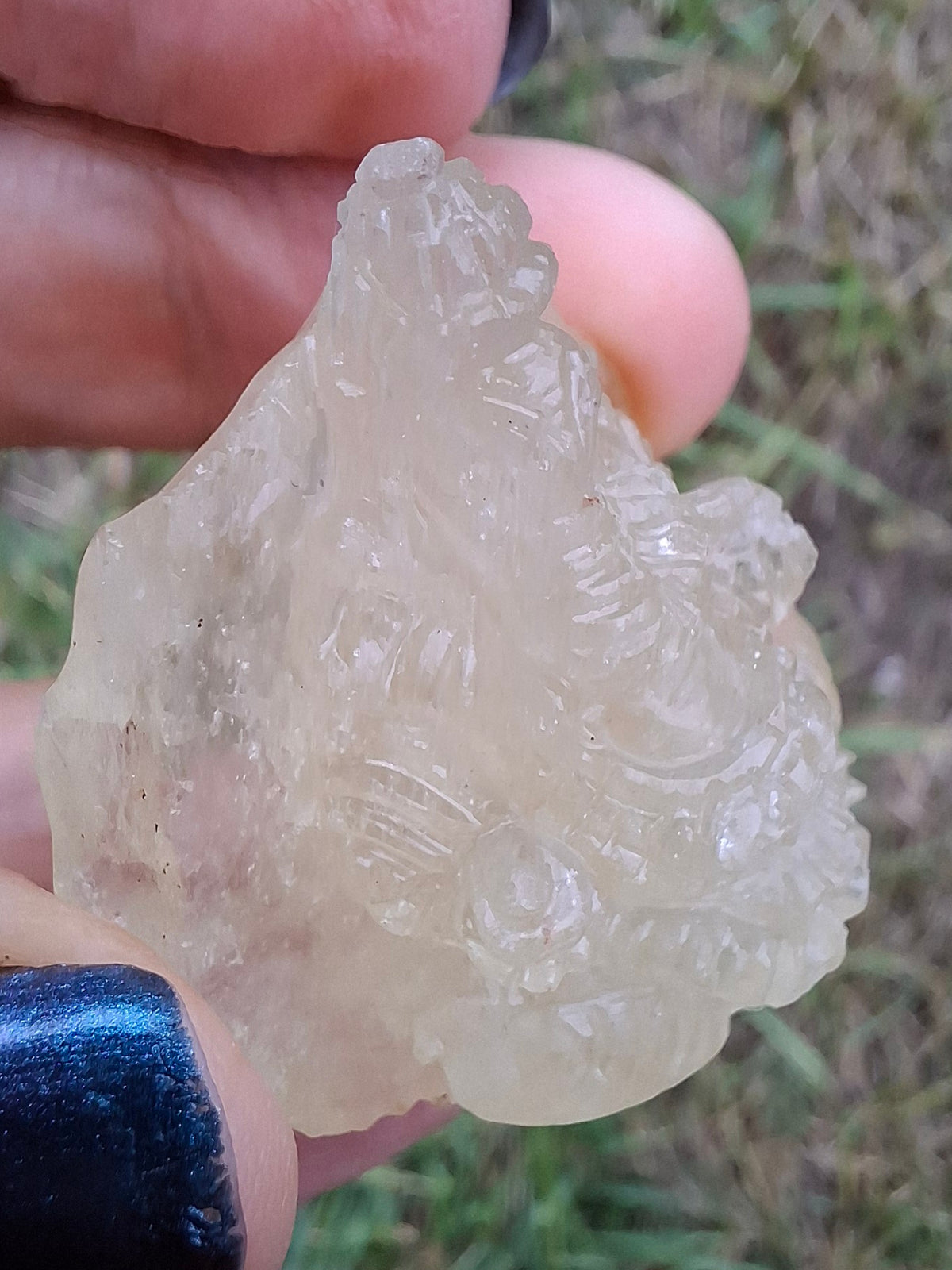 Libyan Desert Glass GANESHA carving, 20.76g, Tektite (Ref: Ganesha4)