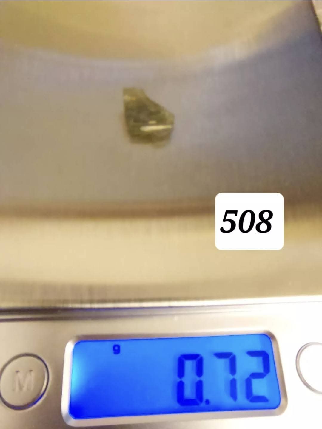 Moldavite Piece, 0.72g, Tektite (Ref: 508)