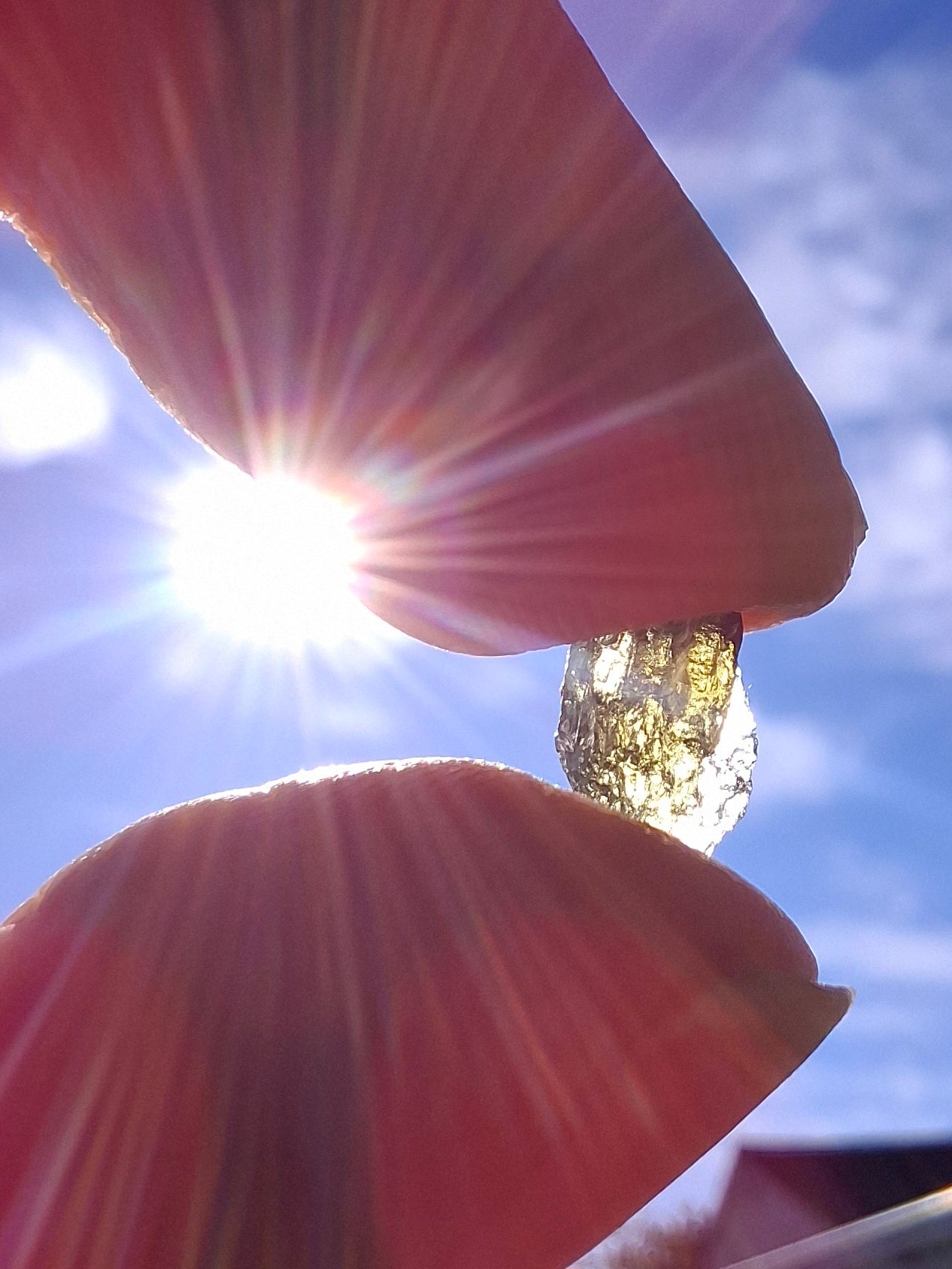Moldavite chip Bundle, 1g, 4 pcs, Tektite (MB45)