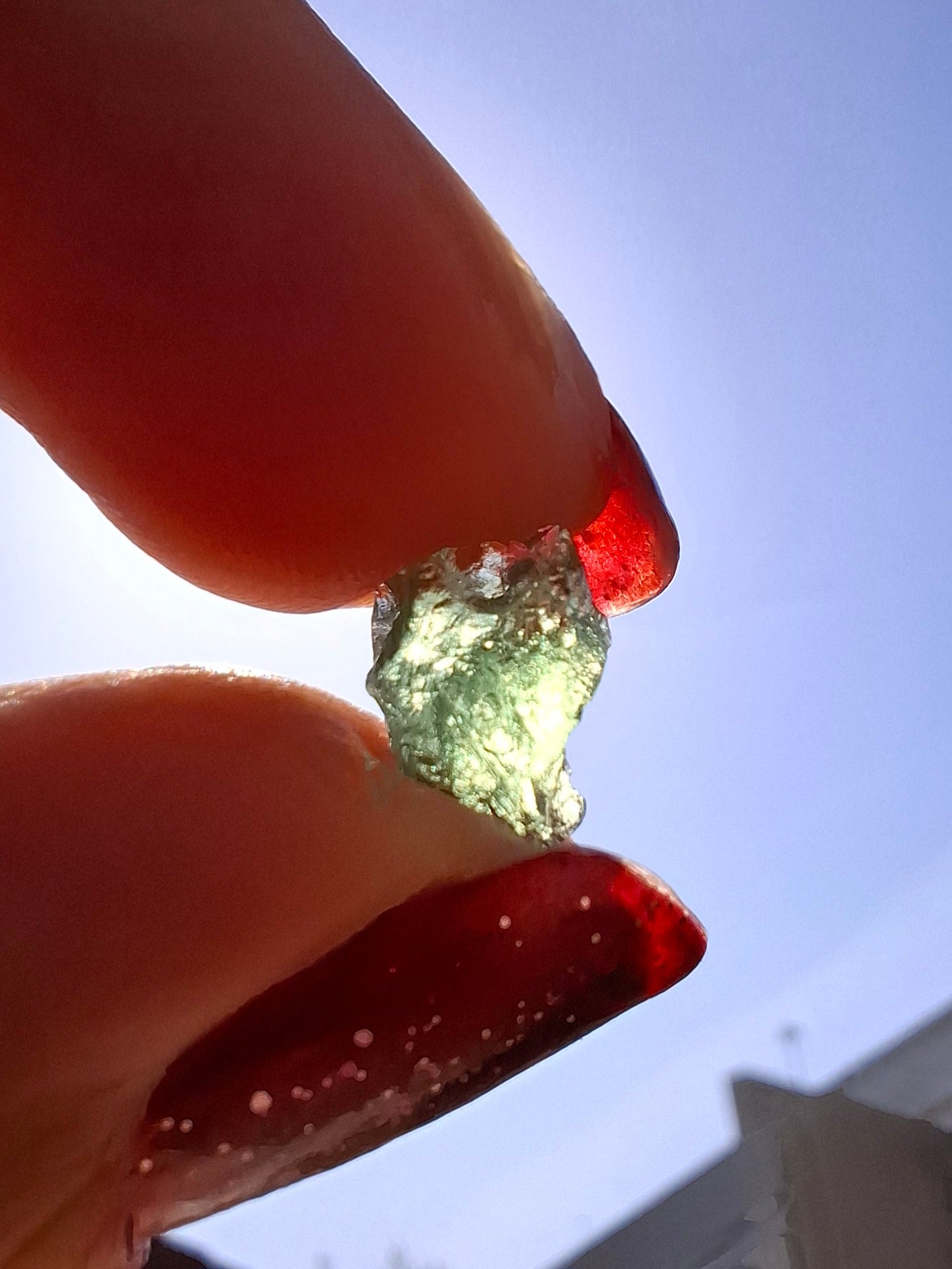Moldavite small Piece, 0.40g, Tektite (Ref: 1479)